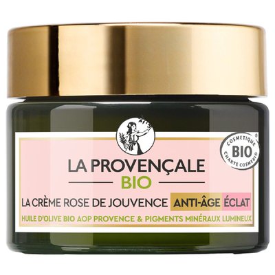 Crème Rose de Jouvence Anti-Âge Éclat 50ml LA PROVENÇALE BIO