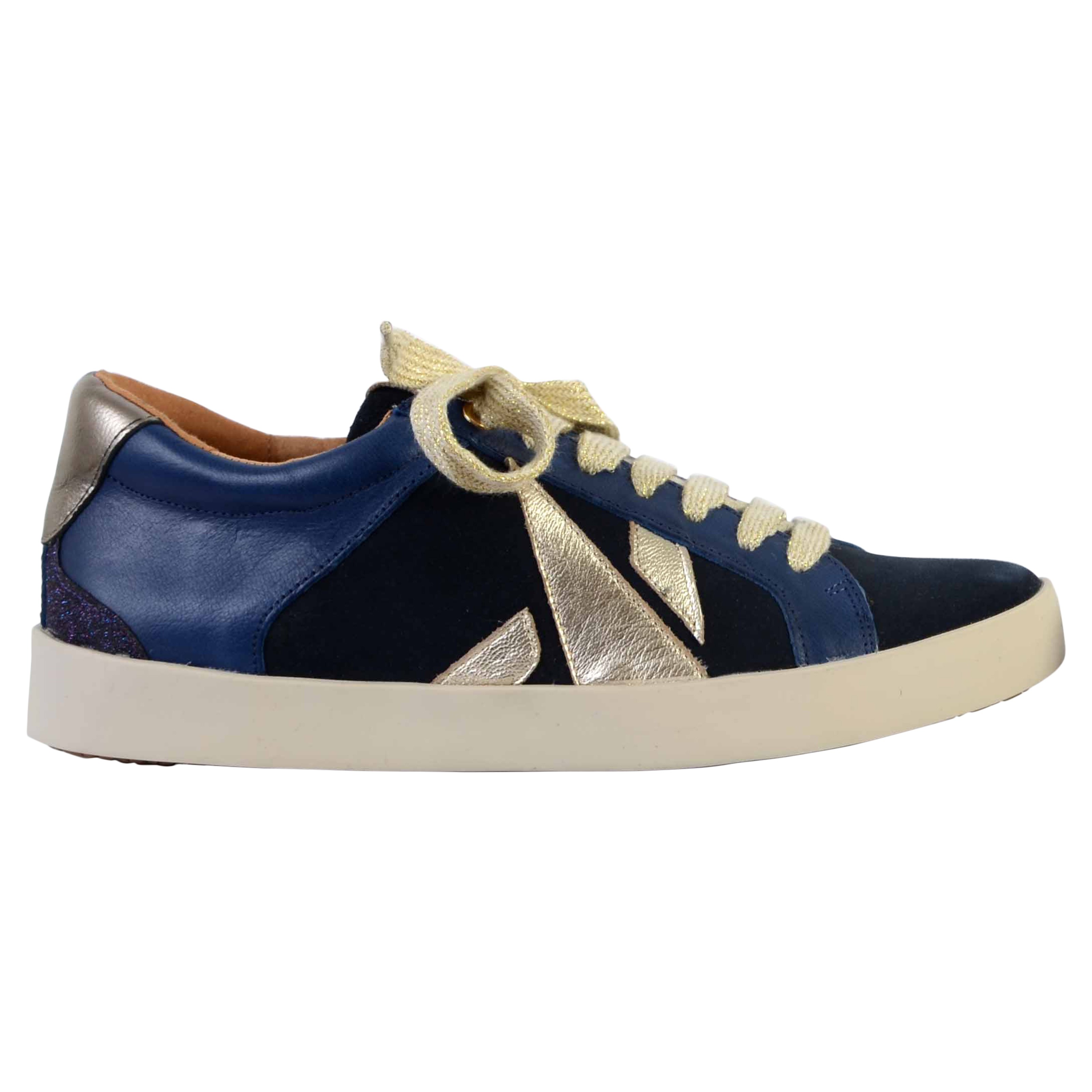 Basket cuir sassy marine Emilie Karston La Redoute