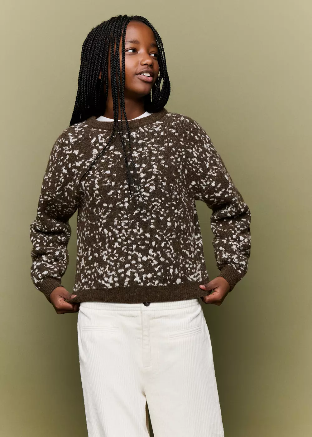 Pull-over en imprimé animal, MANGO KIDS