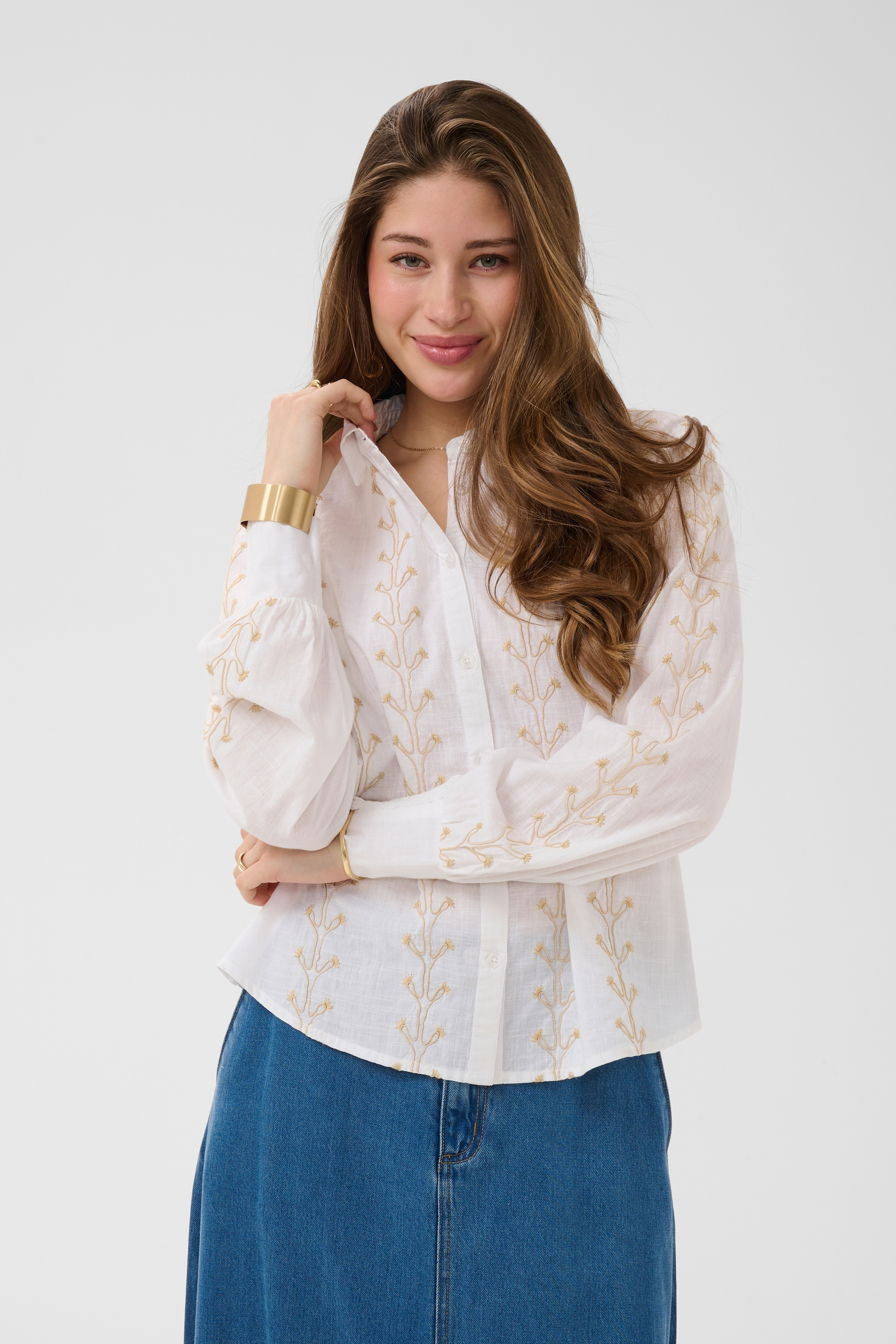 Chemise à manches longues, CREAM