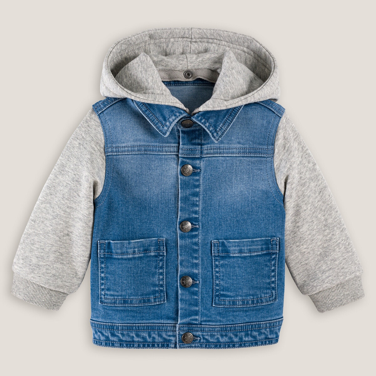 Veste jean molletonné femme on sale