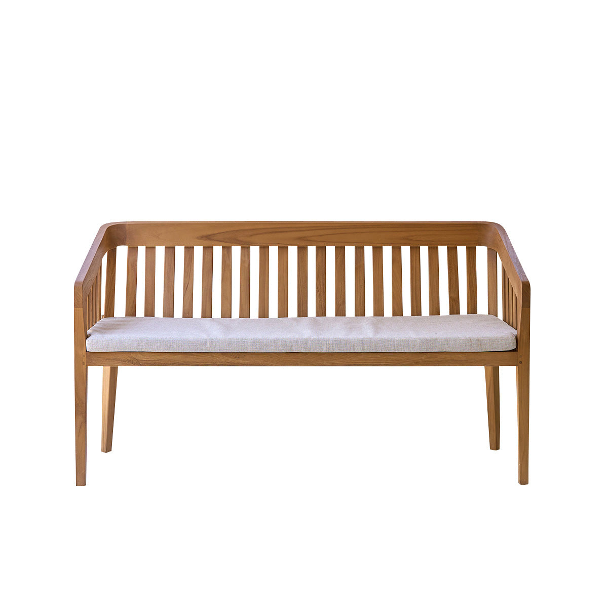Banc de jardin en teck massif arrondi 3 places BARI, BERAH GETAH