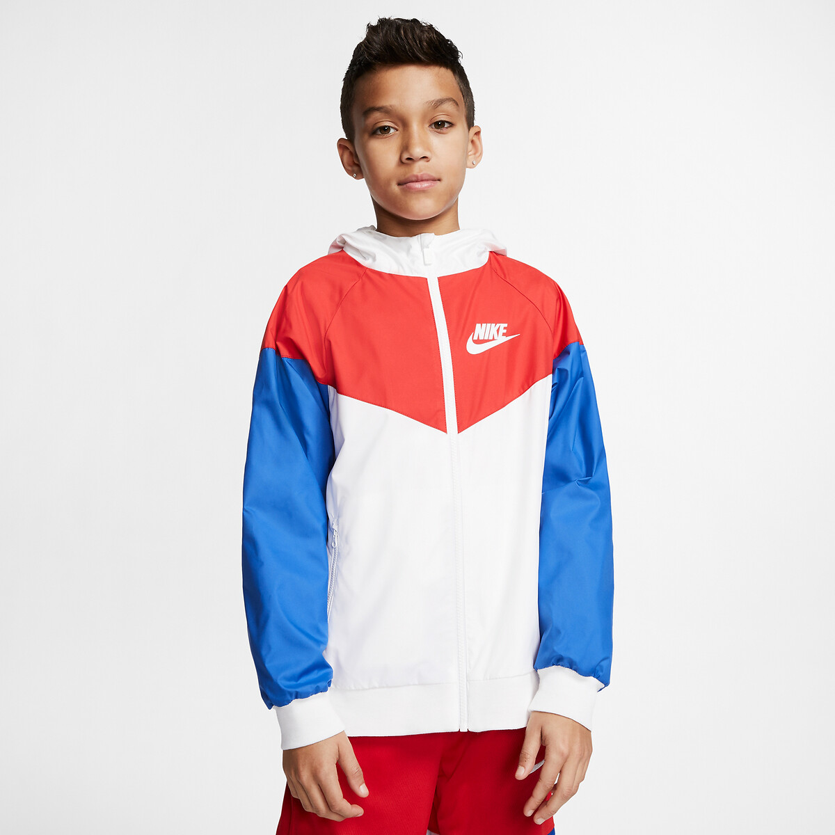Windrunner jacket, 6-16 years , blue/white/red, Nike | La Redoute