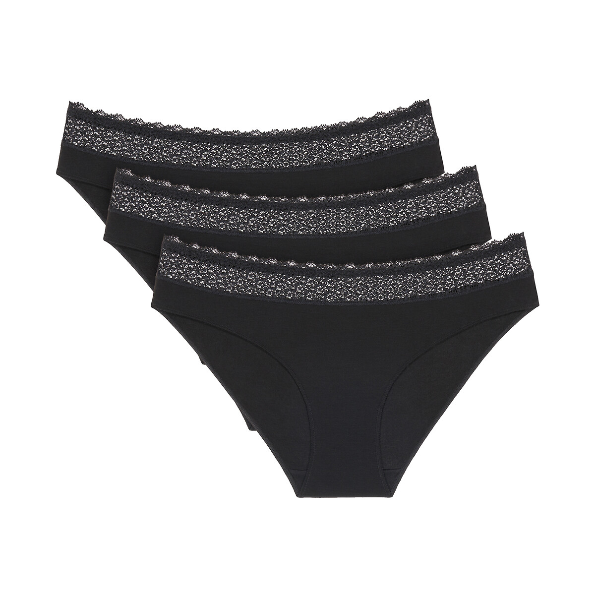 Image of Pack of 3 Feel of Modal High Leg Knickers