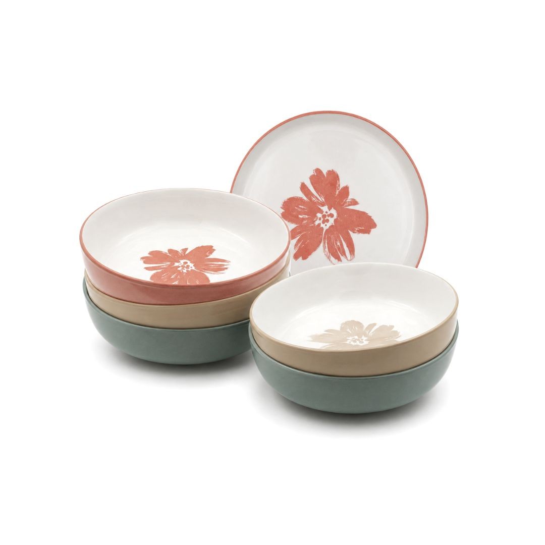 Lot de 6 assiettes creuses, HANAE, ARTIME