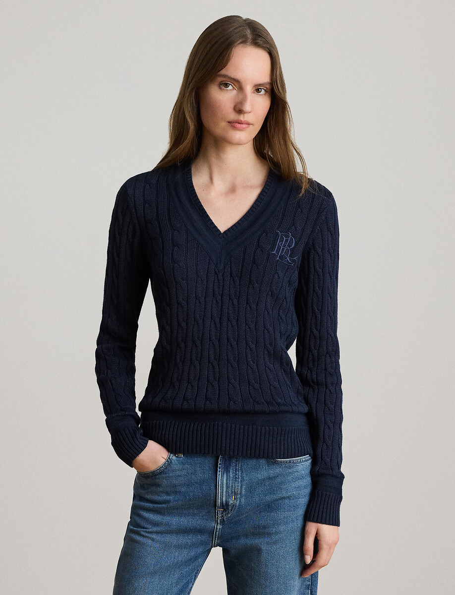 Pull torsadé col V MEREN, LAUREN RALPH LAUREN