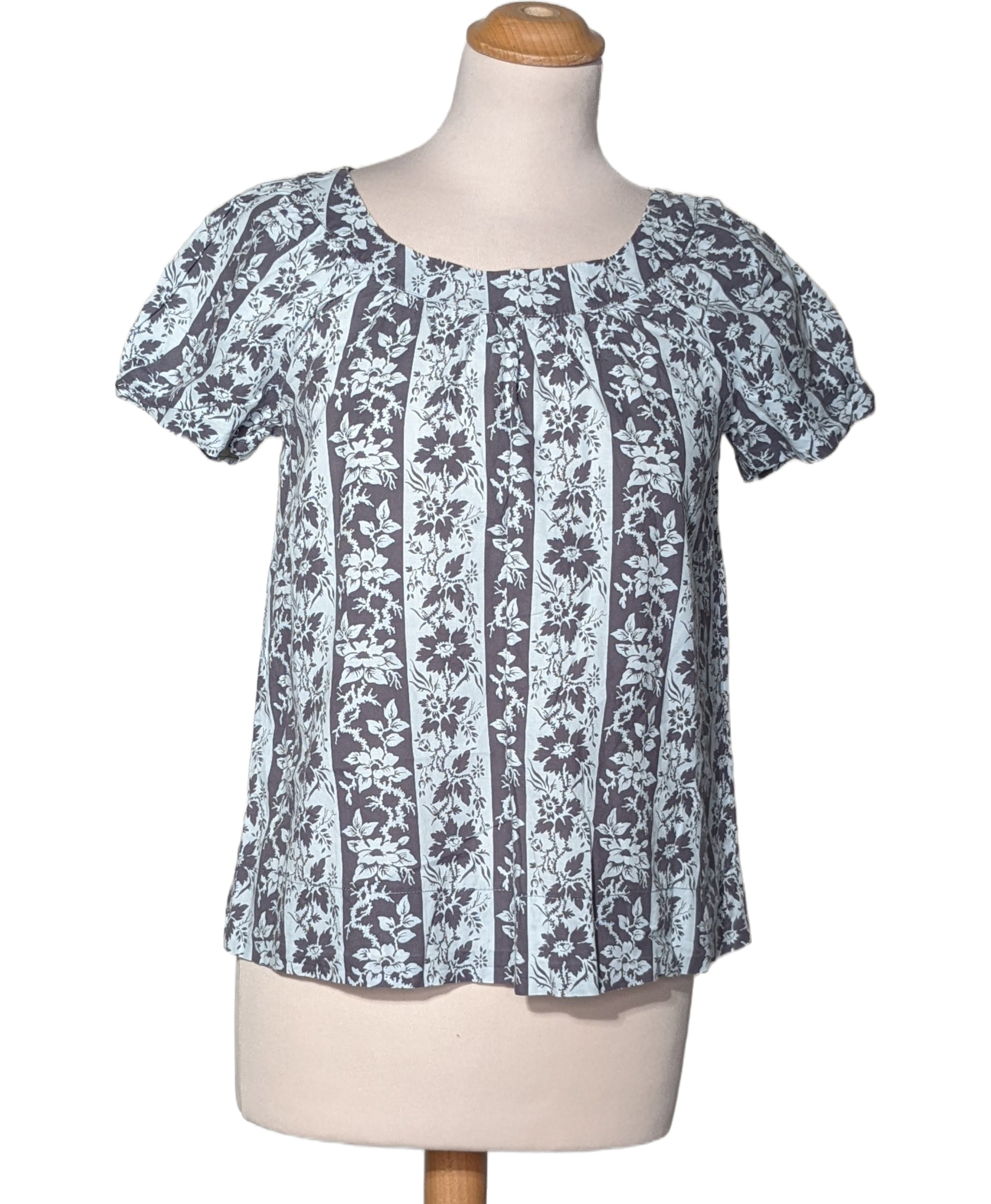 Top Manches 3/4 Beige à Motifs - Taille S - Léger Et Facile à Porter