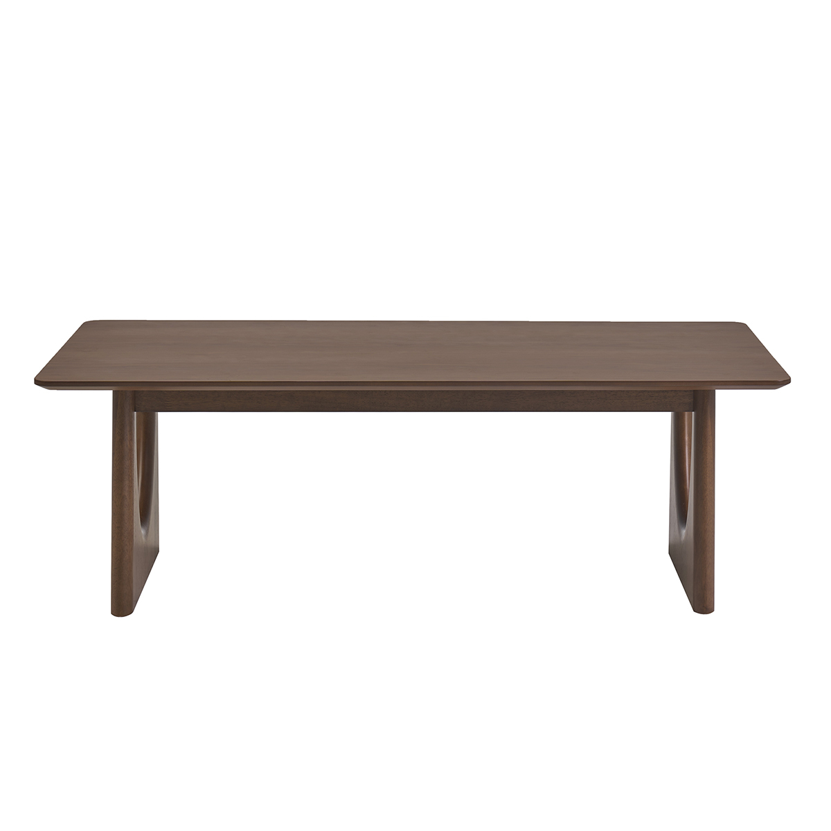 Table basse design rectangulaire en bois foncé noyer L120 cm KUALA, MILIBOO