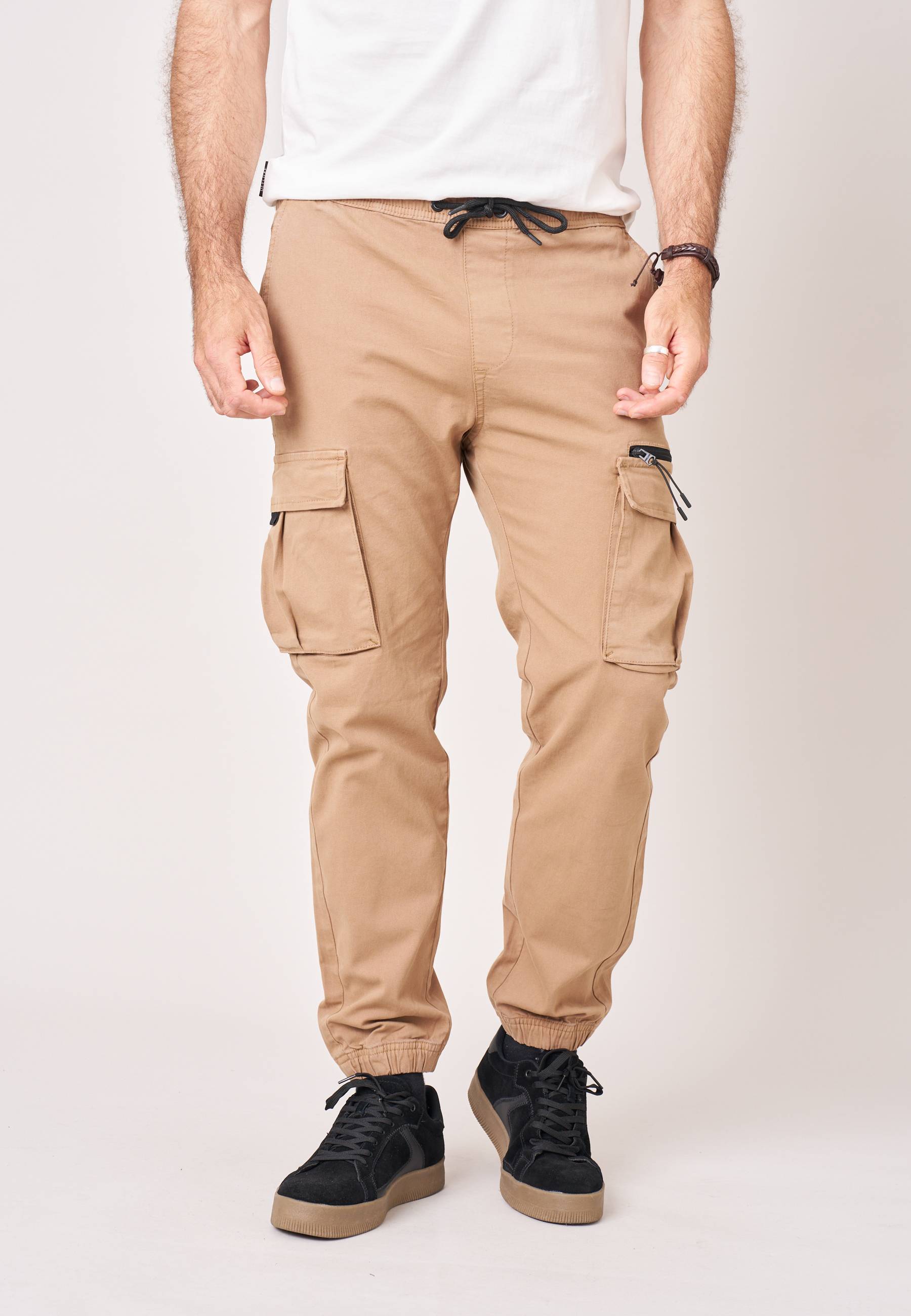 Pantalon cargo regular homme en coton stretch MONROE, DEELUXE