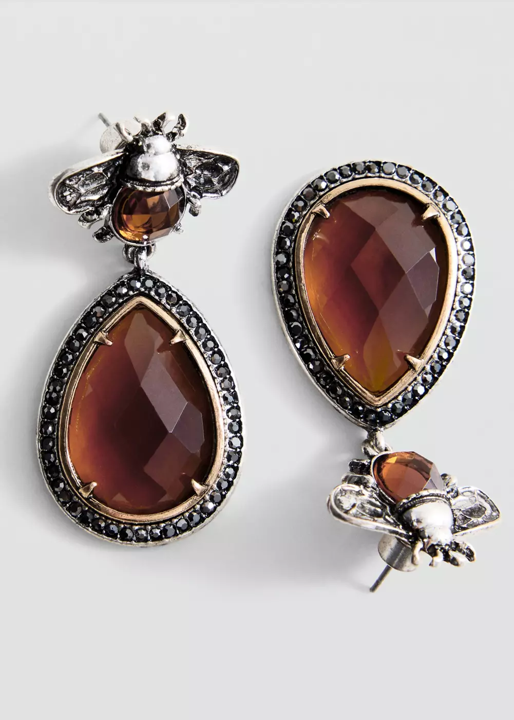 Boucles d'oreilles pendantes cristaux, MANGO