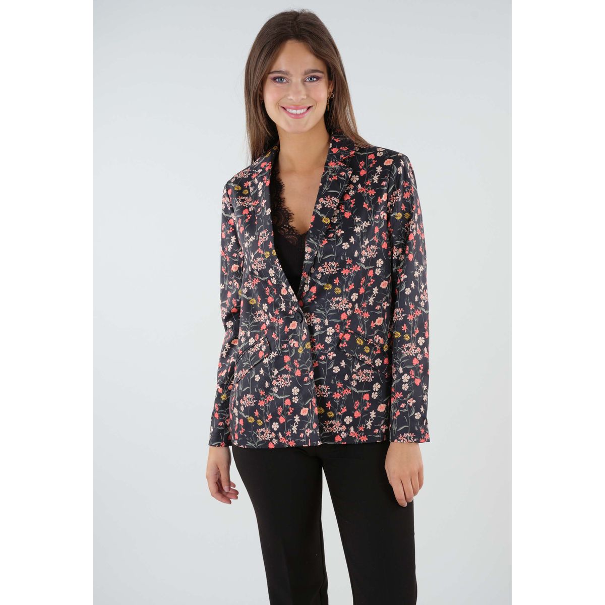 Veste blazer femme fleurie discount