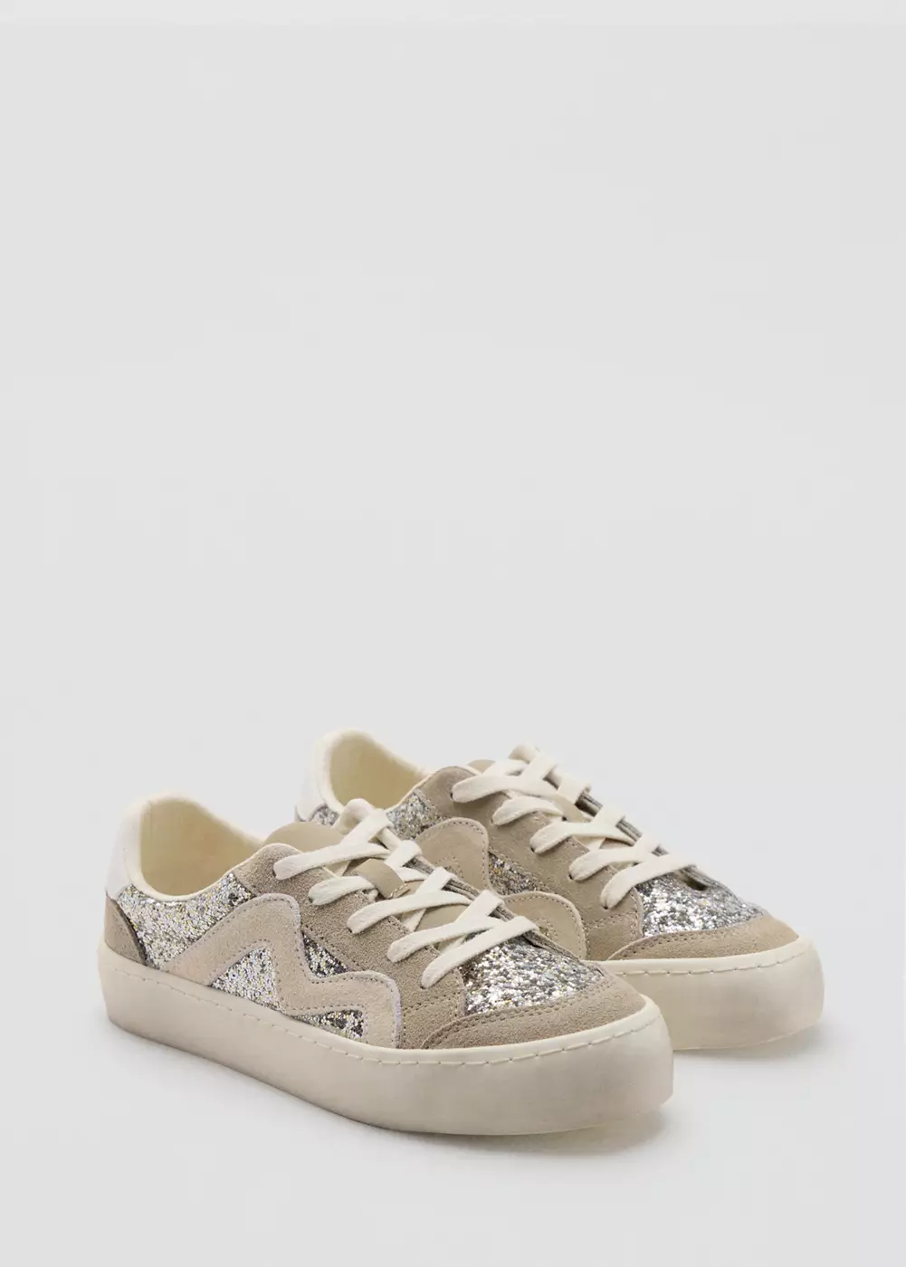 Baskets en cuir combiné, MANGO KIDS