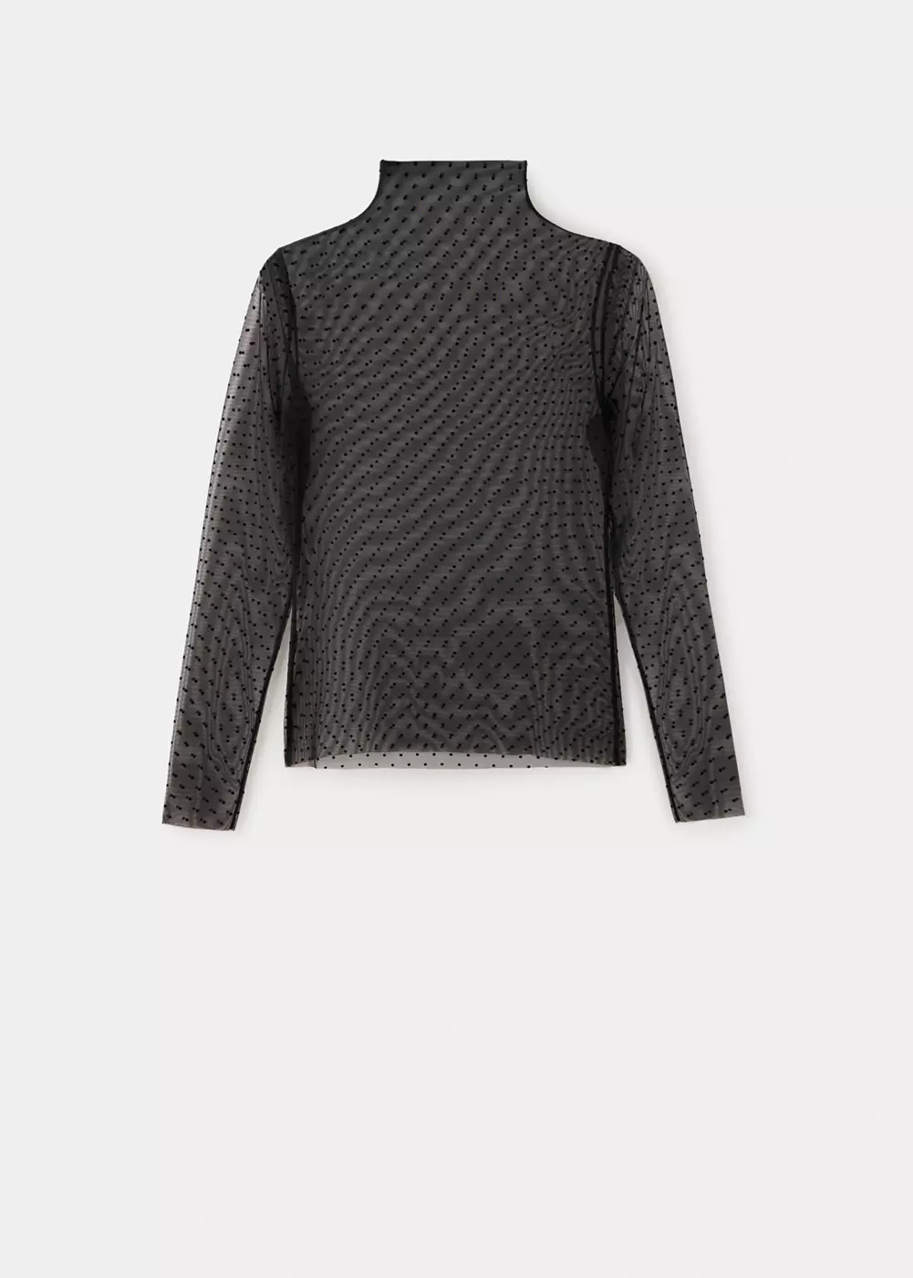 Blouse plumetis à col montant, MANGO