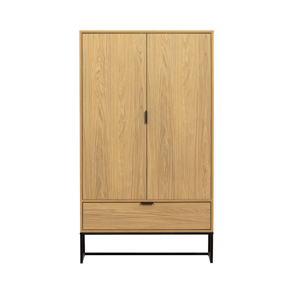 Buffet haut 2 portes 1 tiroir en bois H149cm - SILAS, WOOOD