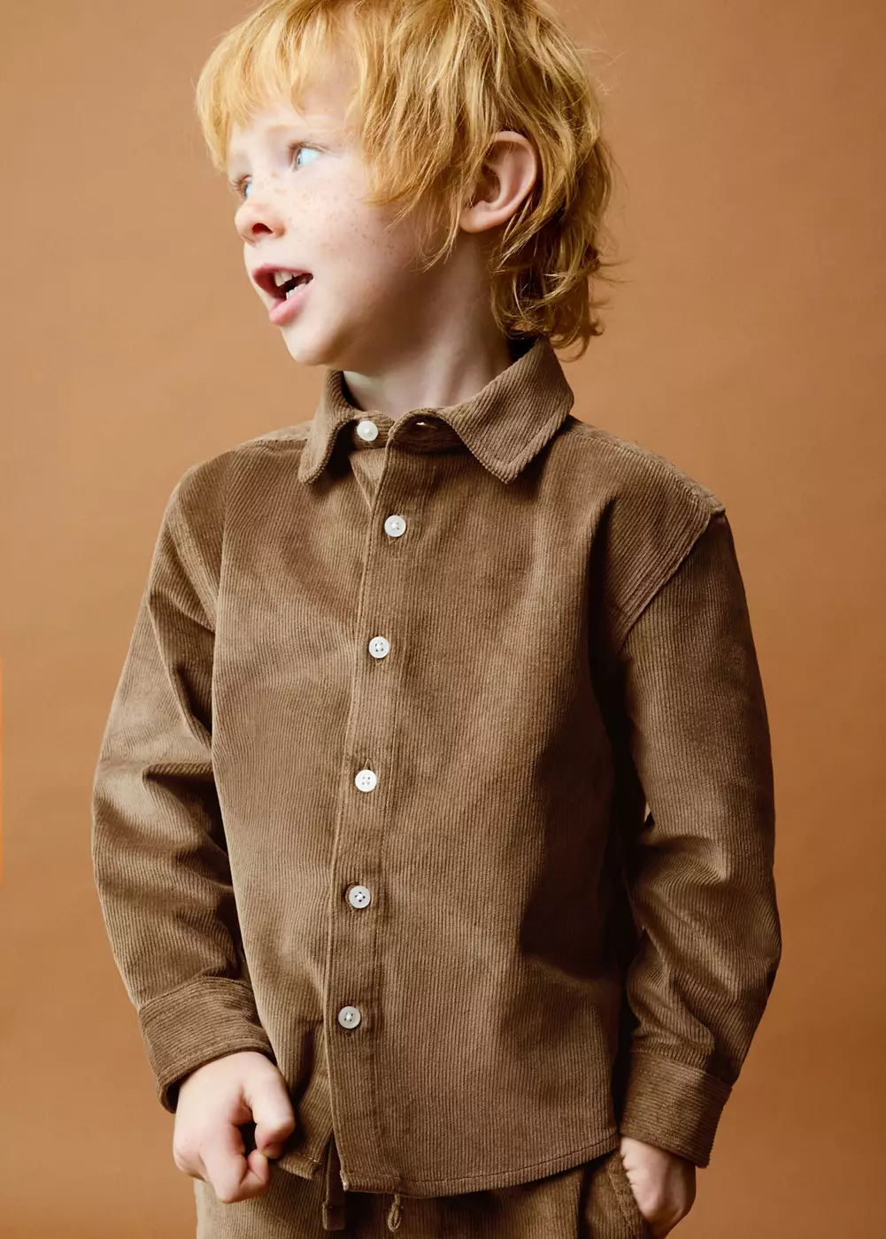Chemise en velours côtelé et coton, MANGO BABY