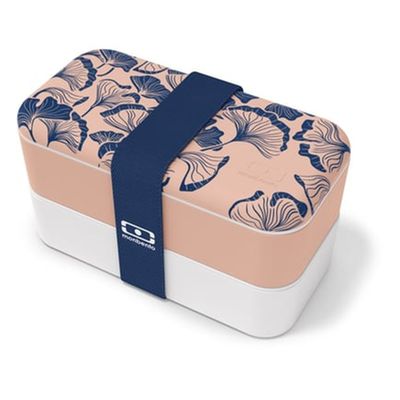 Lunch Box Mb Original Graphic Ginko Beige Et Bleu 1l MONBENTO