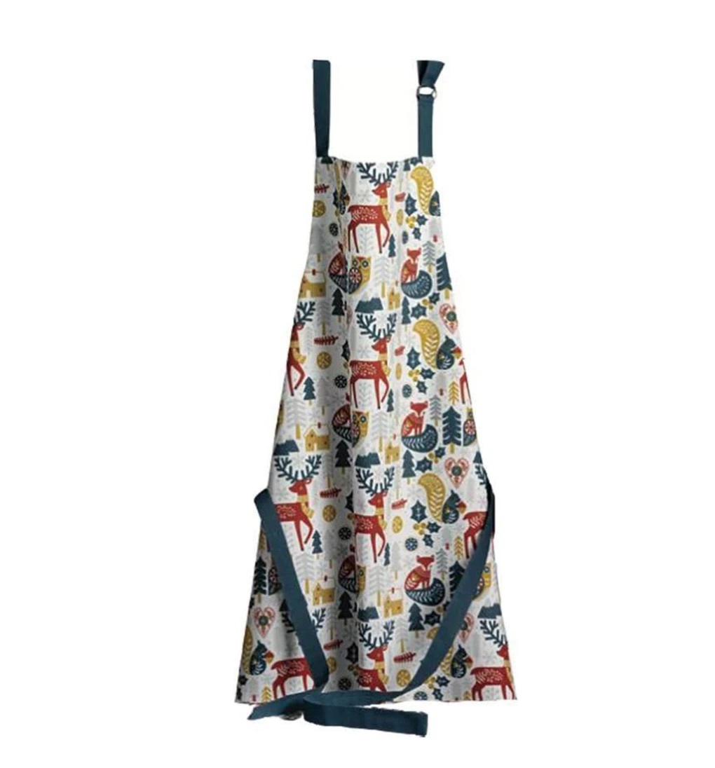 Tablier en coton Animaux d hiver, EDEN