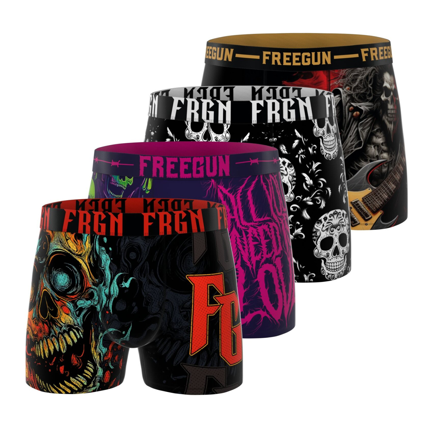 Lot De 4 Boxers Microfibre, FREEGUN