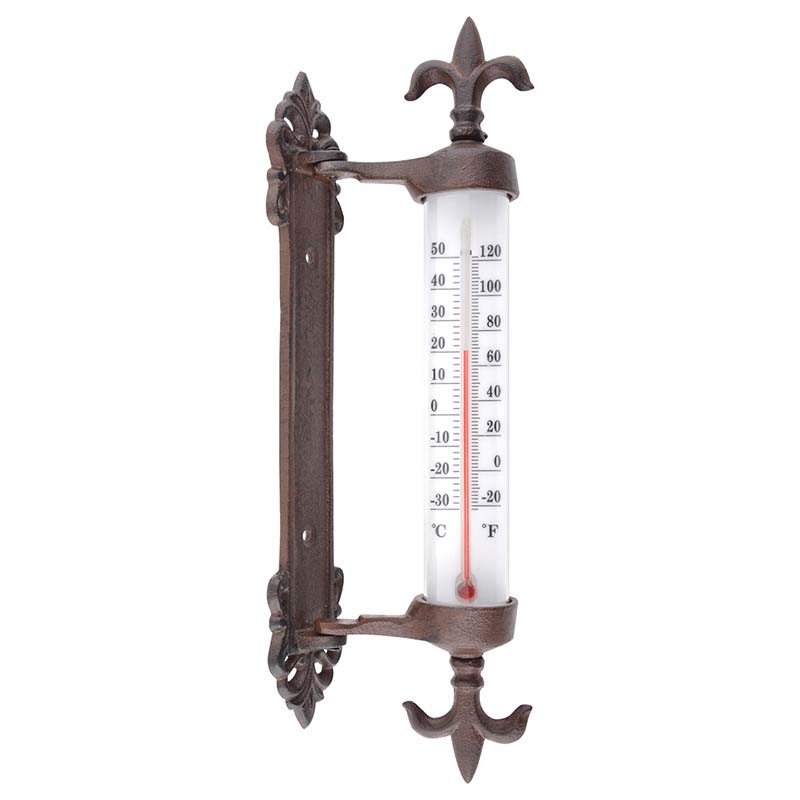 Thermomètre fenêtre en Fonte 30cm, ESSCHERT DESIGN