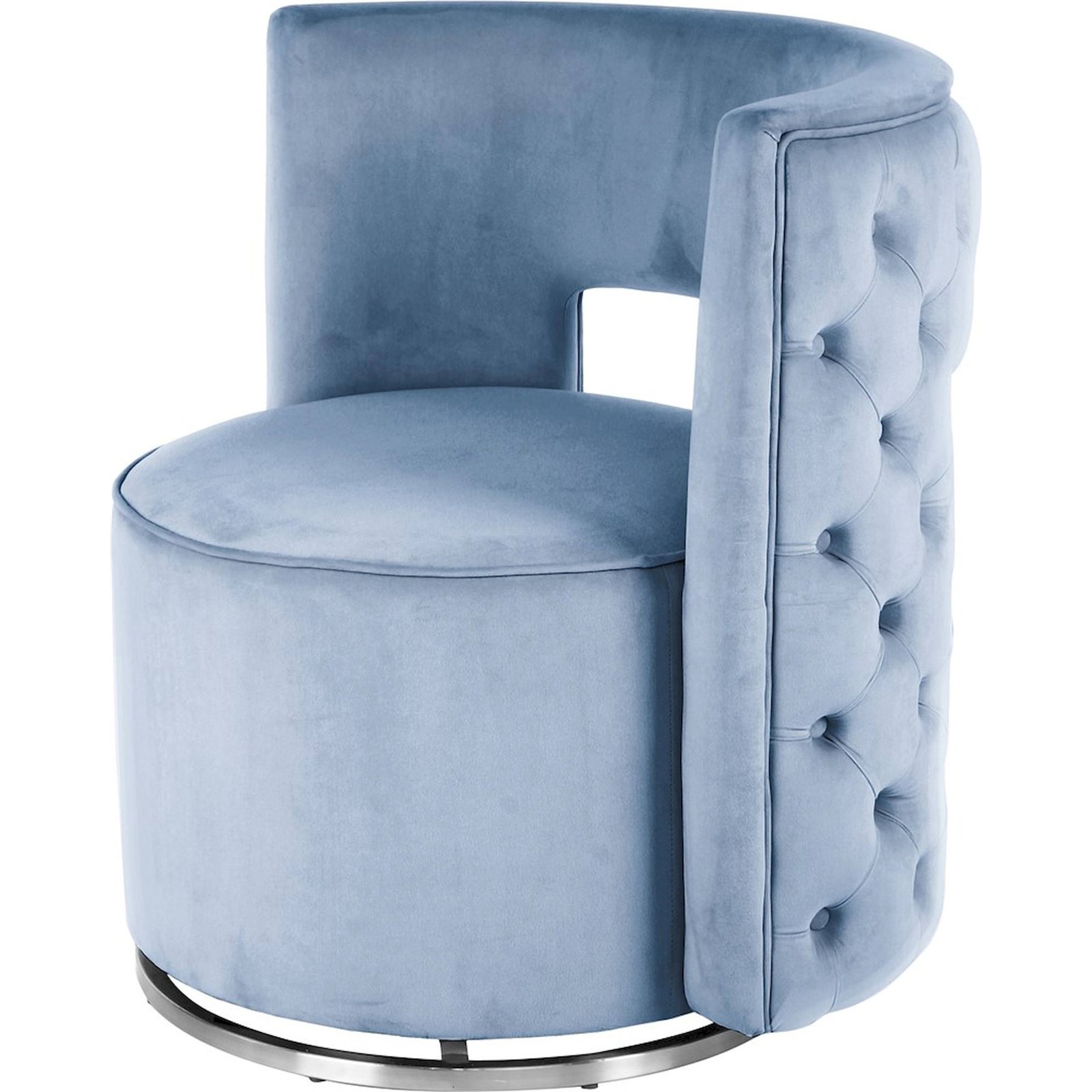 Fauteuil pivotant en velours rond, ARTE ESPINA