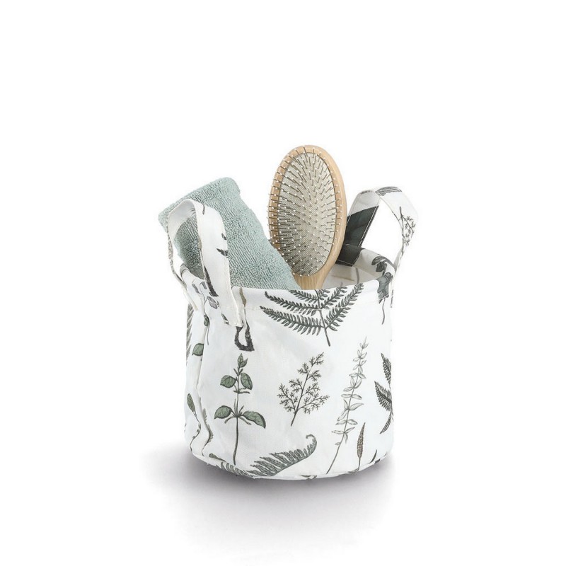 Petit panier de rangement tissu fleurs, ZELLER PRESENT
