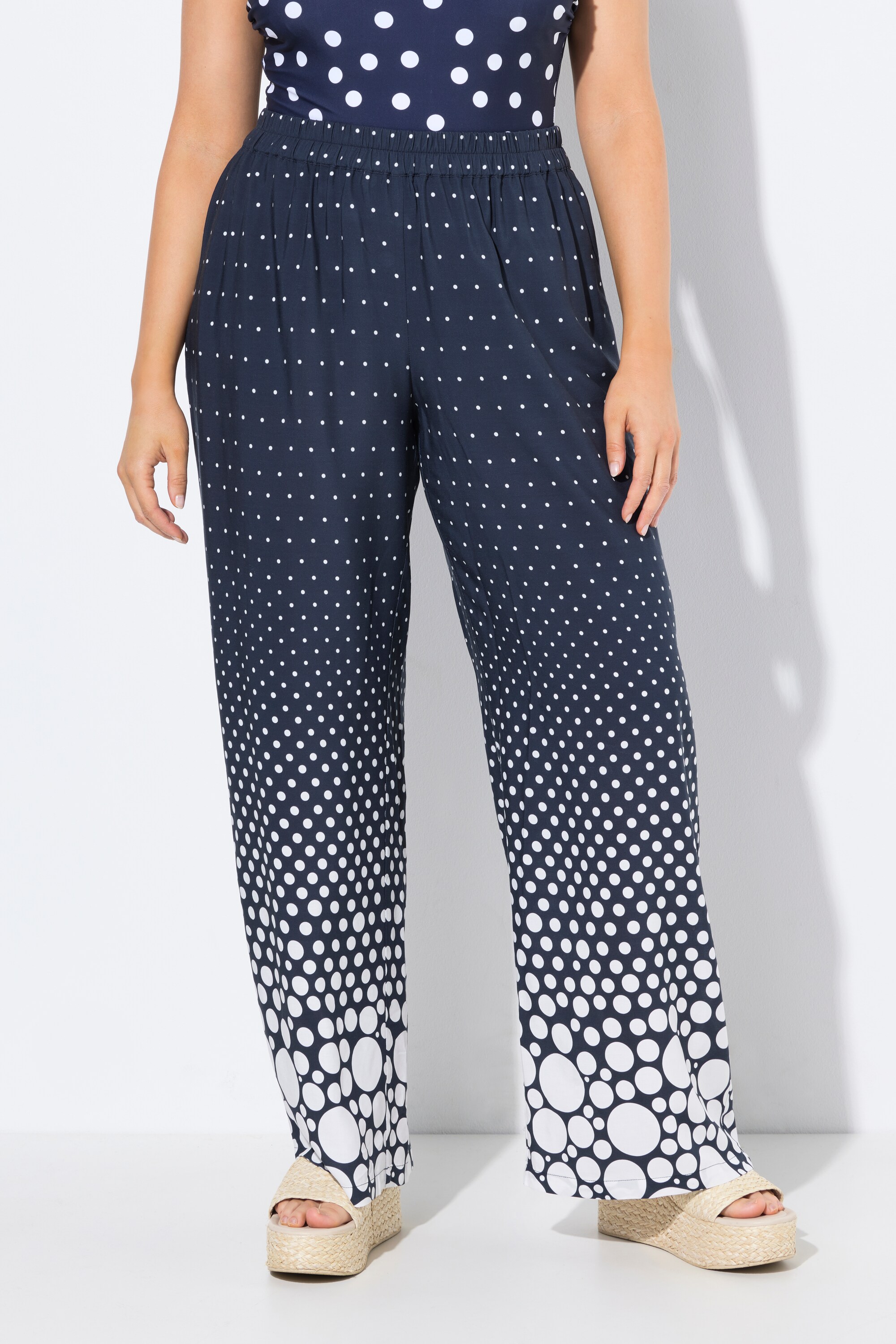 Pantalon palazzo à pois. Jambe, ULLA POPKEN