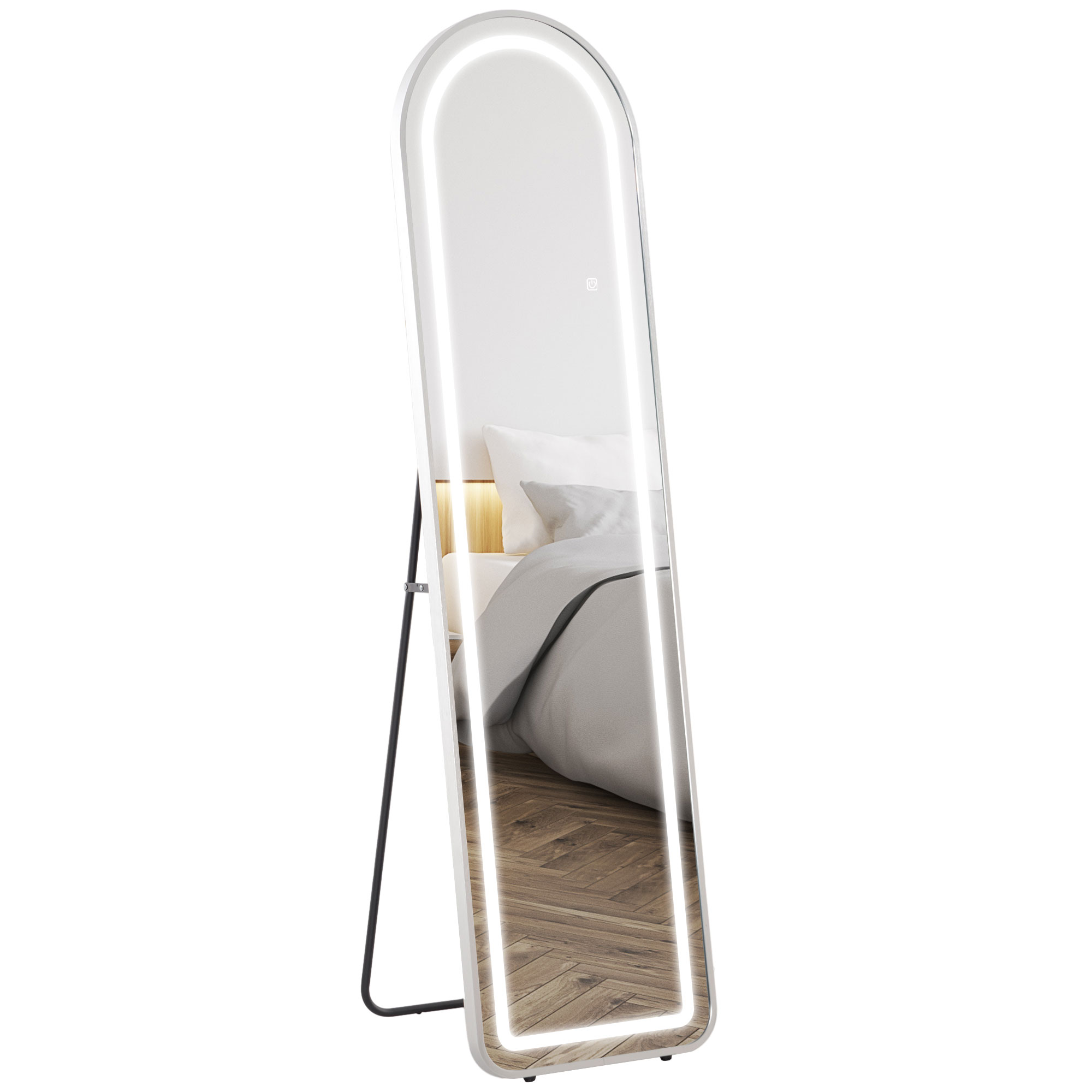 Miroir sur pied LED, HOMCOM