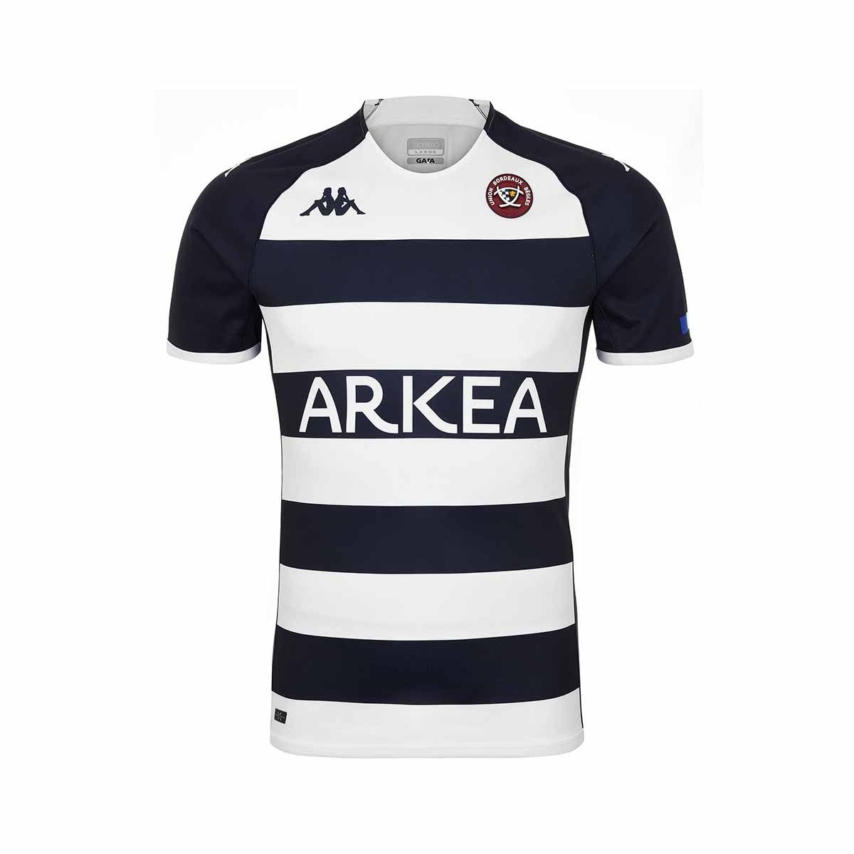 Maillot manches courtes de rugby kombat third ubb bleu marine