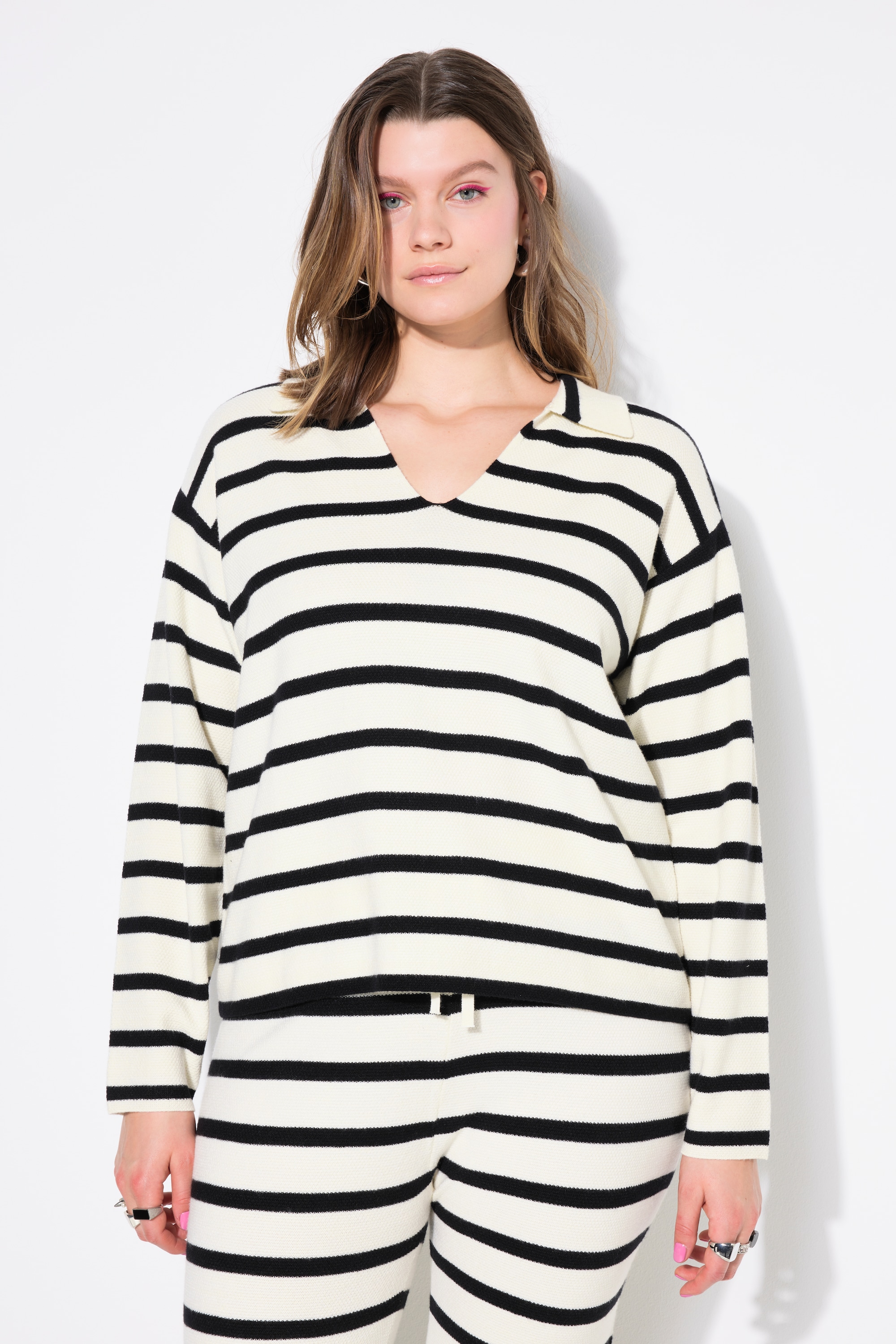 Pull polo oversize, maille texturée, STUDIO UNTOLD
