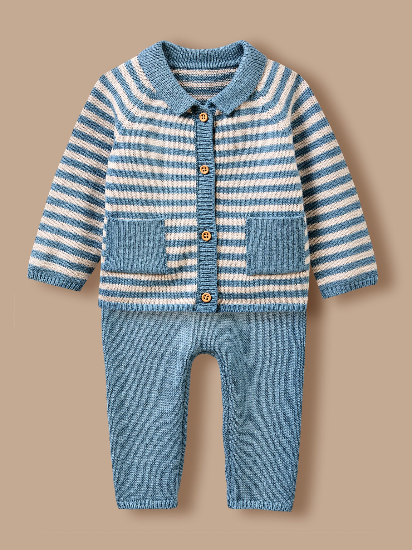 Ensemble en tricot rayé, CYRILLUS
