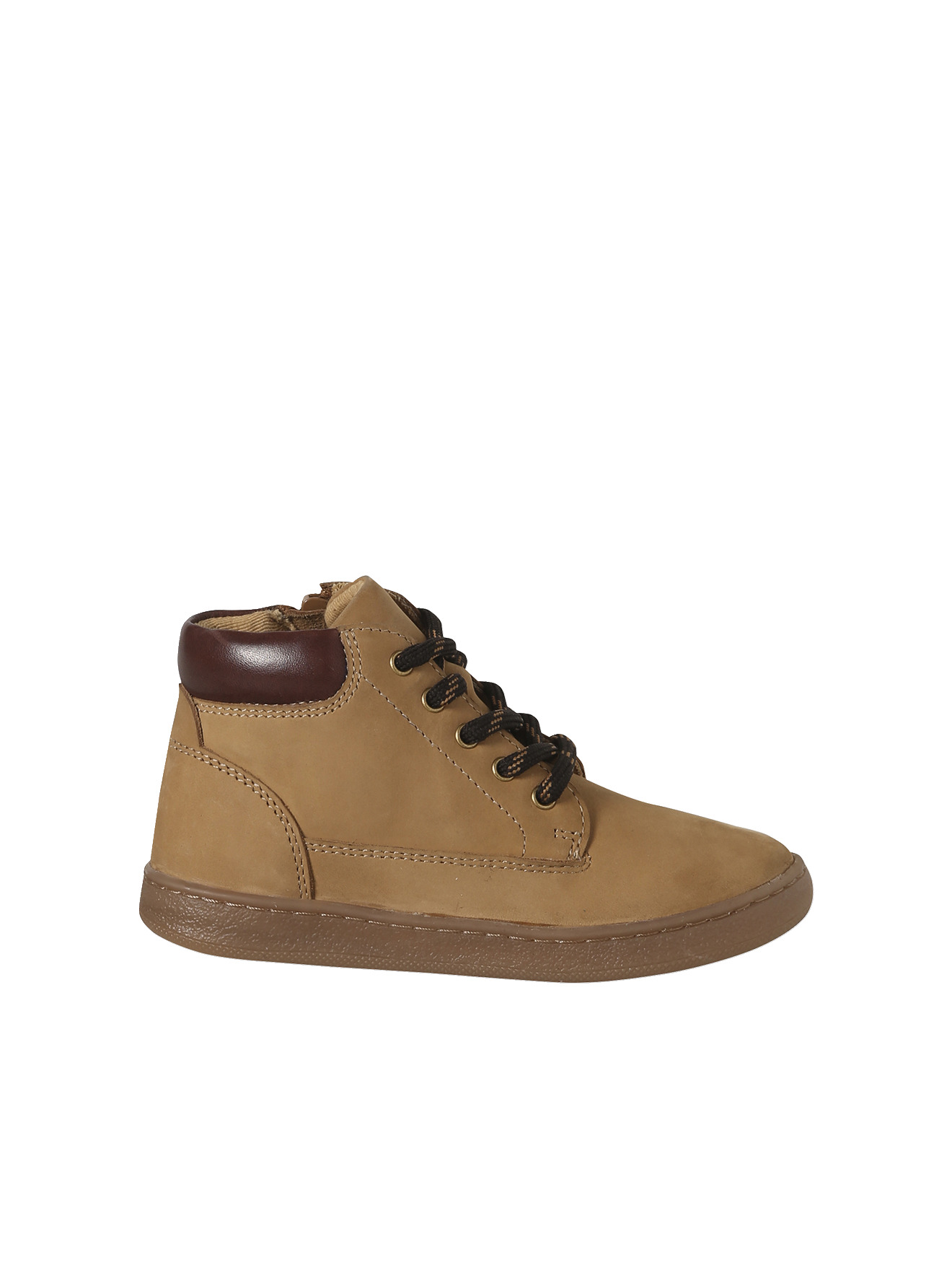 Boots cuir zippées et lacets, VERTBAUDET