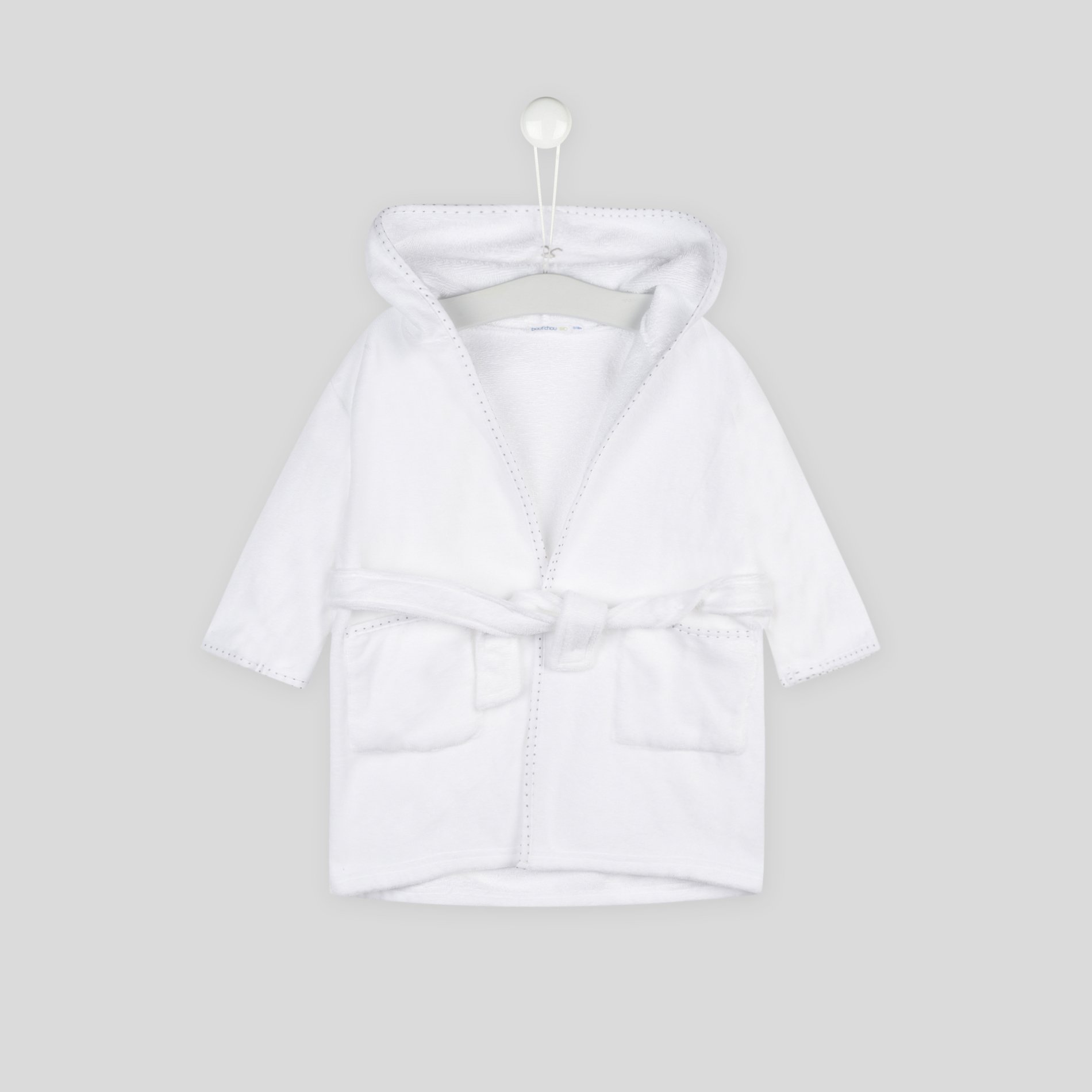 Peignoir brodé en coton BIO - Oekotex, BOUT'CHOU