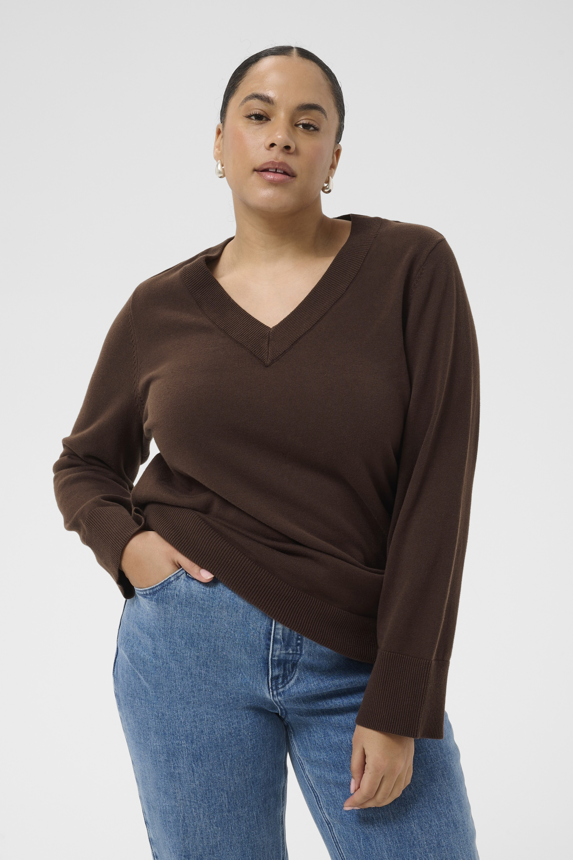 Pullover tricoté, KAFFE CURVE