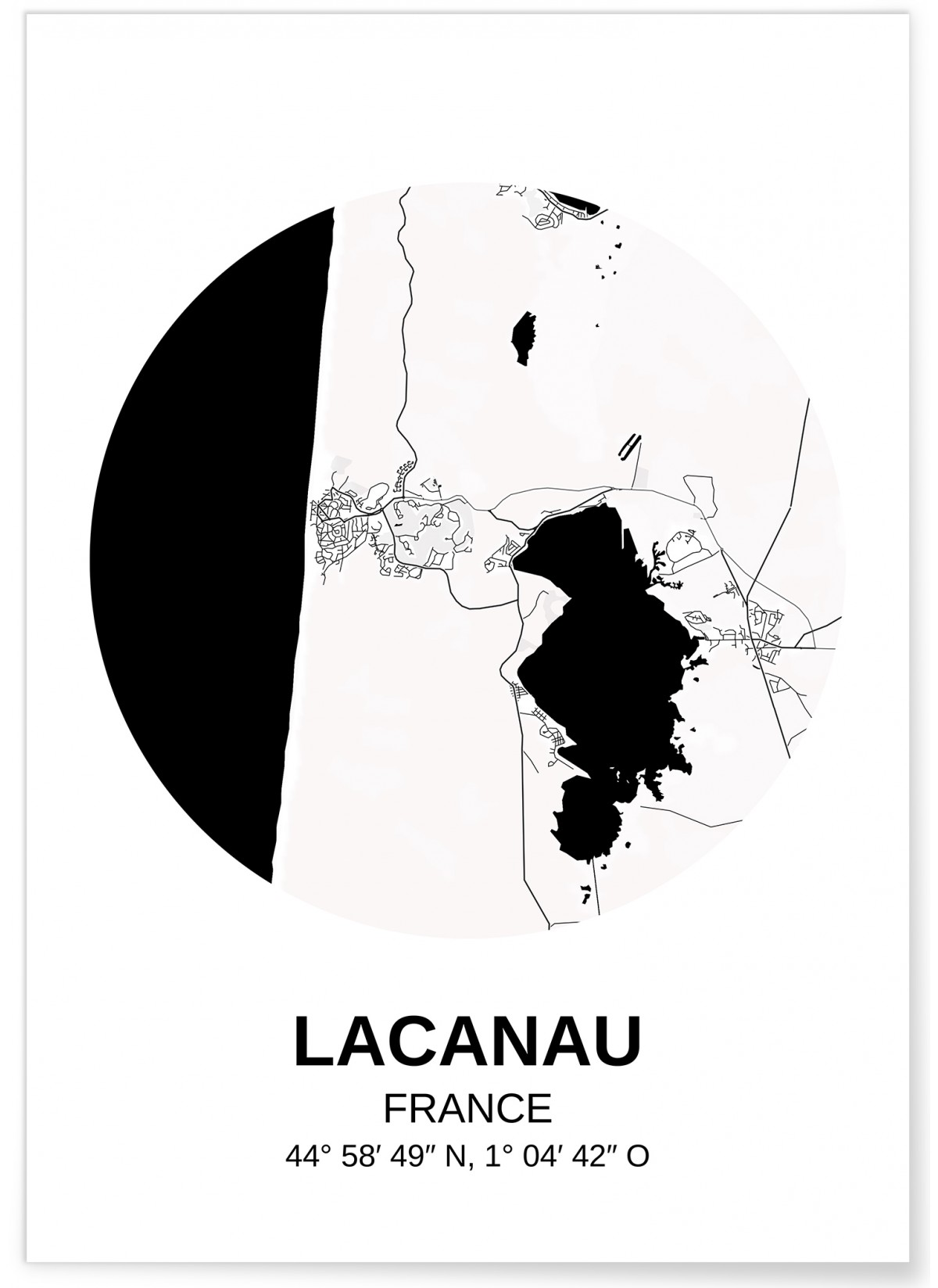 Affiche Carte Lacanau, L'AFFICHERIE