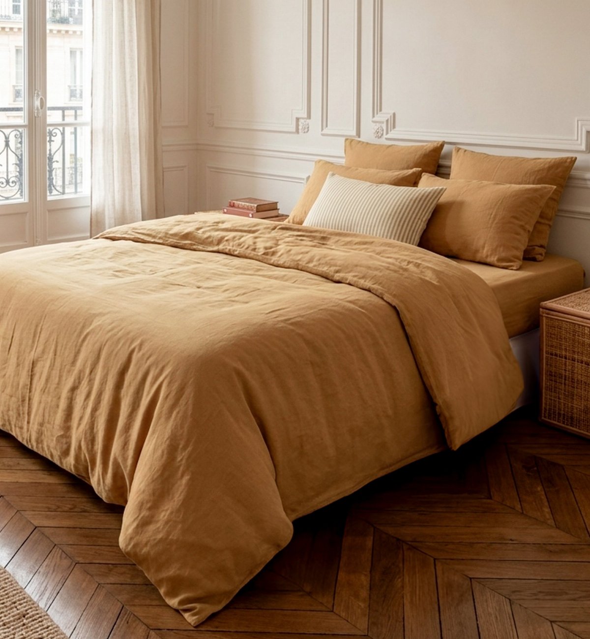 Housse de Couette Adulte SATIN DE COTON BIO LAVÉ, KADOLIS