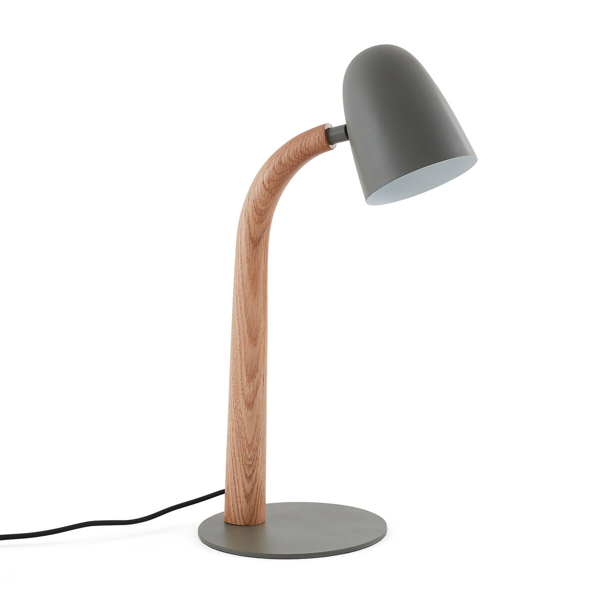 Leona Oak & Metal Table Lamp