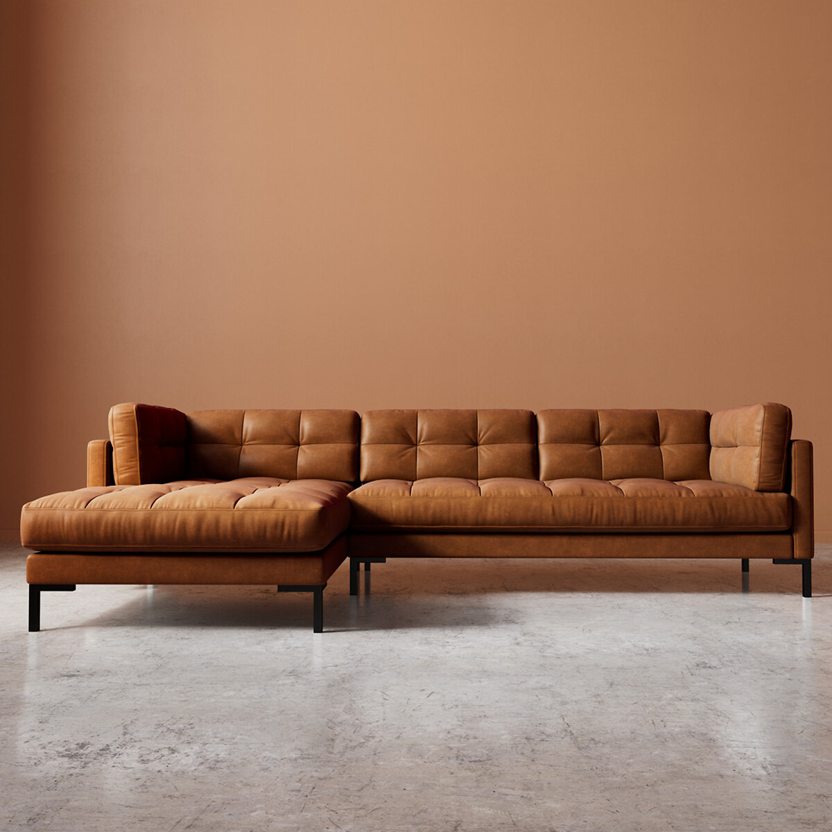 Landau Smart Leather Corner Chaise Sofa, SWOON