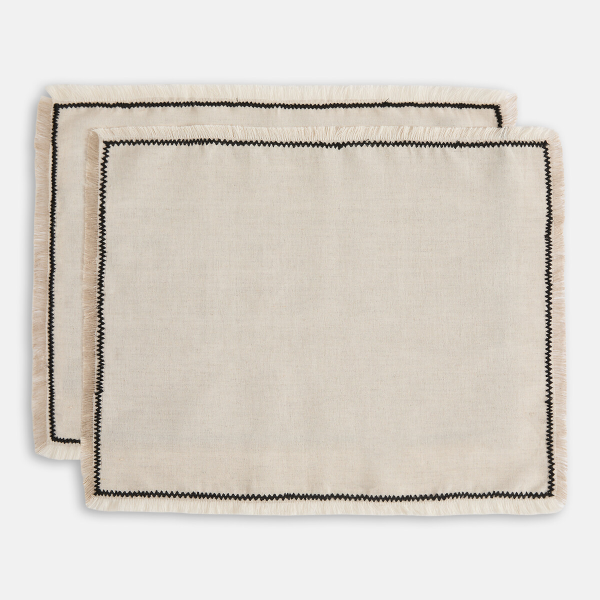 Lot de 2 sets de table métis lin/coton Menorca, LA REDOUTE INTERIEURS
