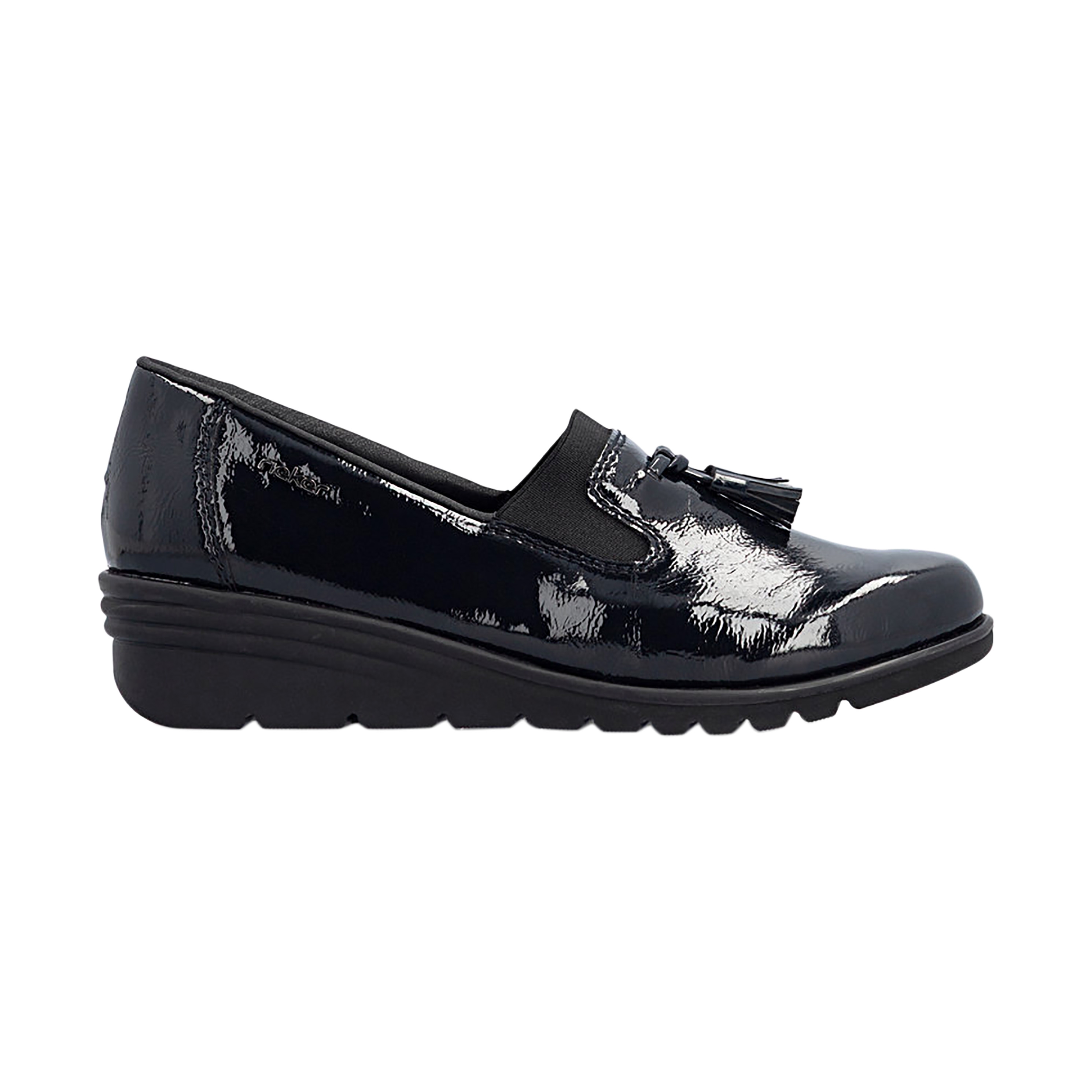 Mocassins Compensé Cuir Softlack, RIEKER