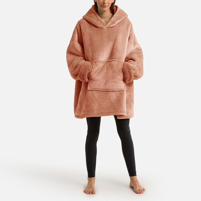 Plaid fleece sweater maat L/XL, Javi <span itemprop=