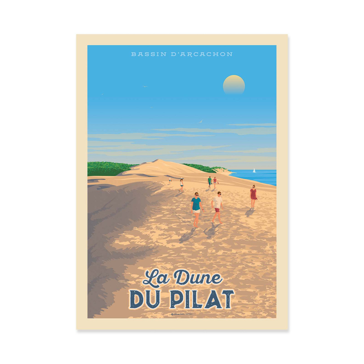 Affiche d'art - La dune du Pilat - Olahoop Travel Posters, WALL EDITIONS