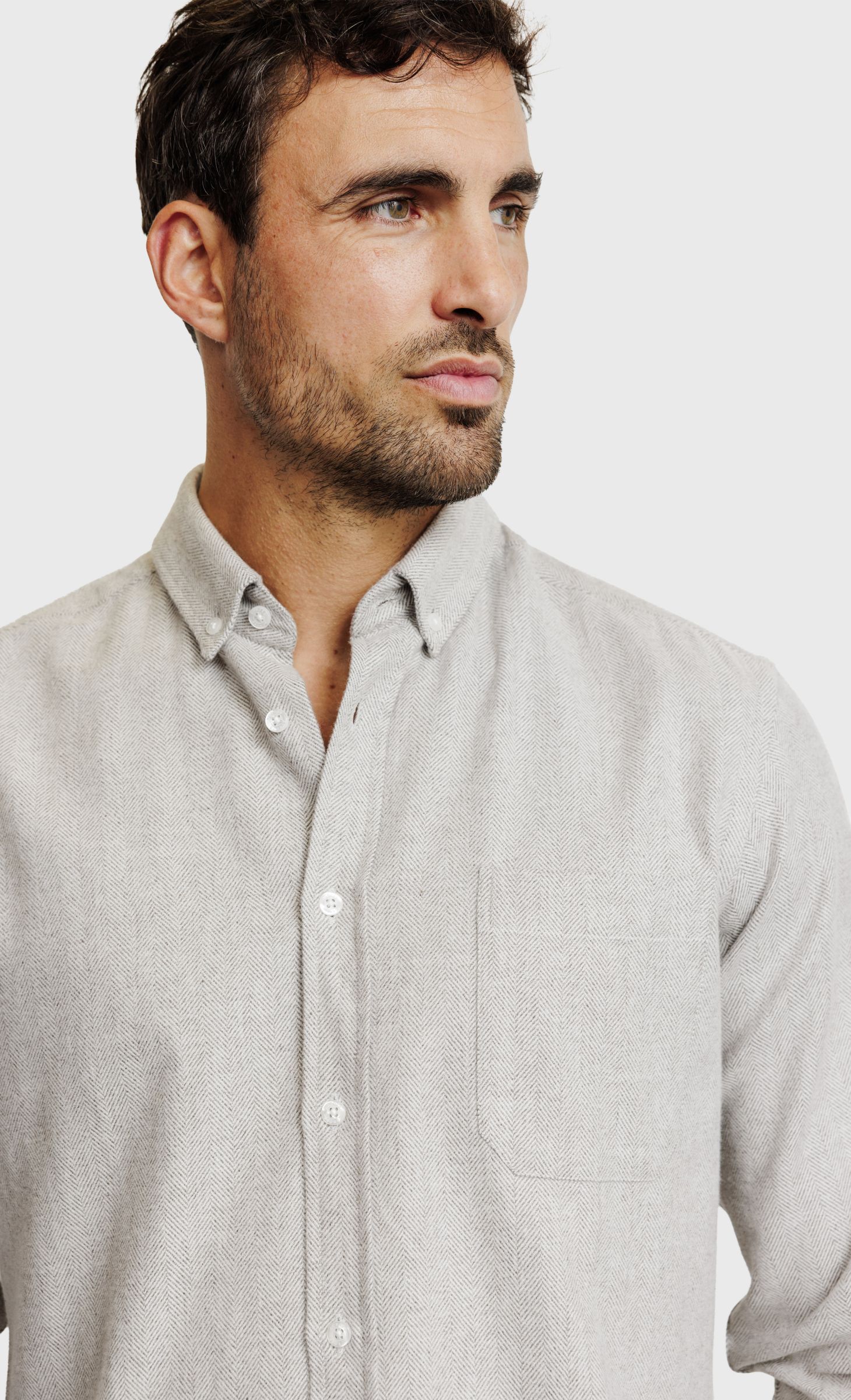 Chemise Regular fit à chevrons en flanelle e, ACROSS