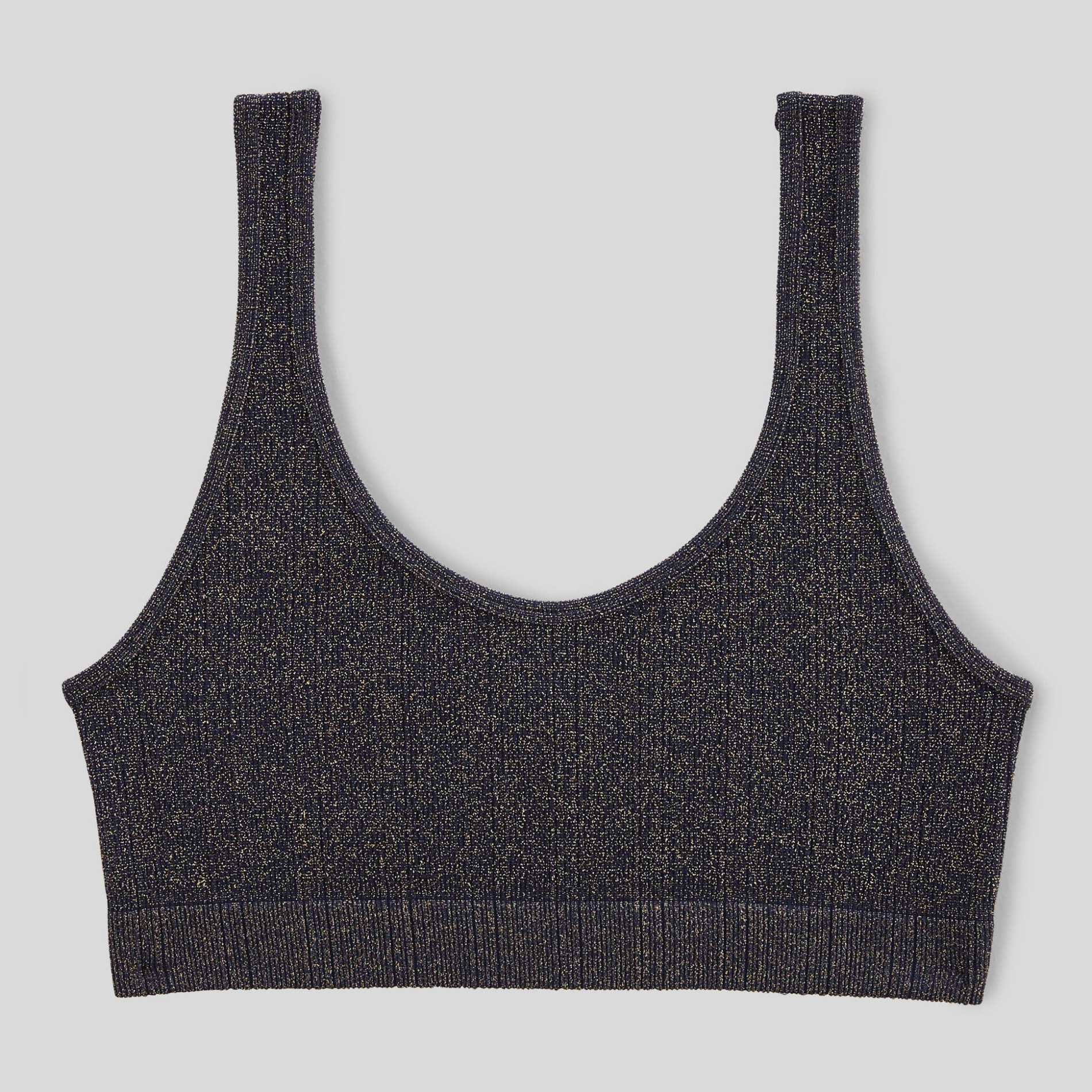 Brassière sans coutures côtelée avec fils métallisés, MONOPRIX