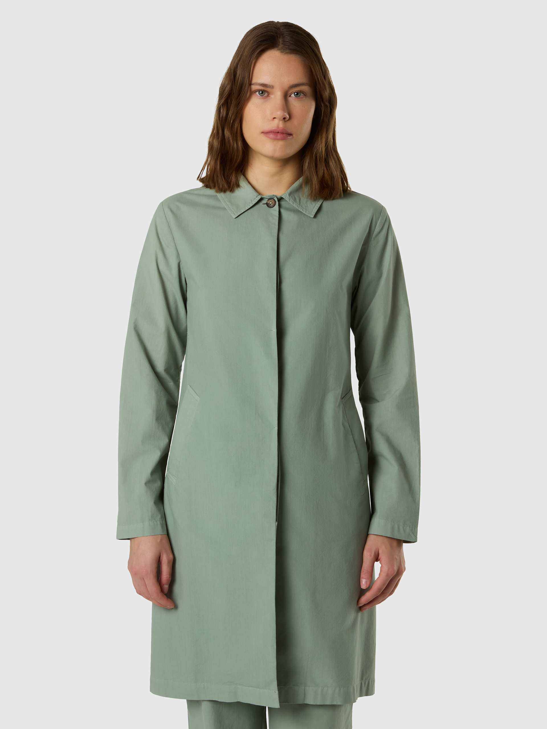 Manteau trench en peau de pêche, NORTH SAILS
