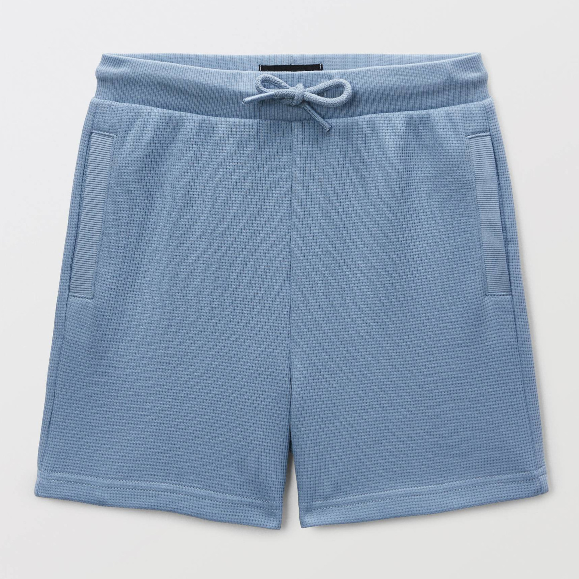 Short élastiquée en nid d'abeille uni en coton BIO GOTS, MONOPRIX