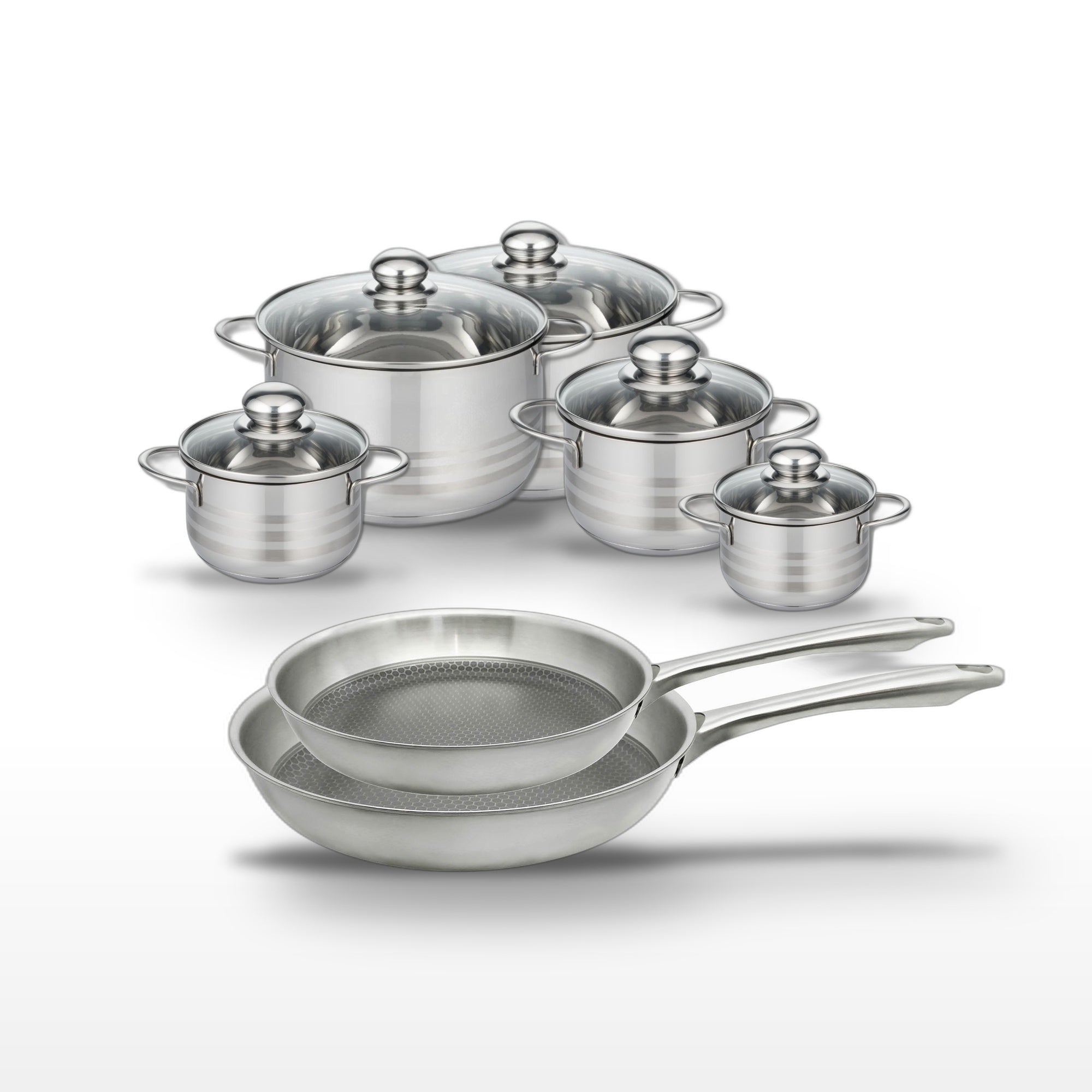 Batterie de cuisine 2 poêles 24/28cm + 5 faitouts RELIEF PASSION, ELO