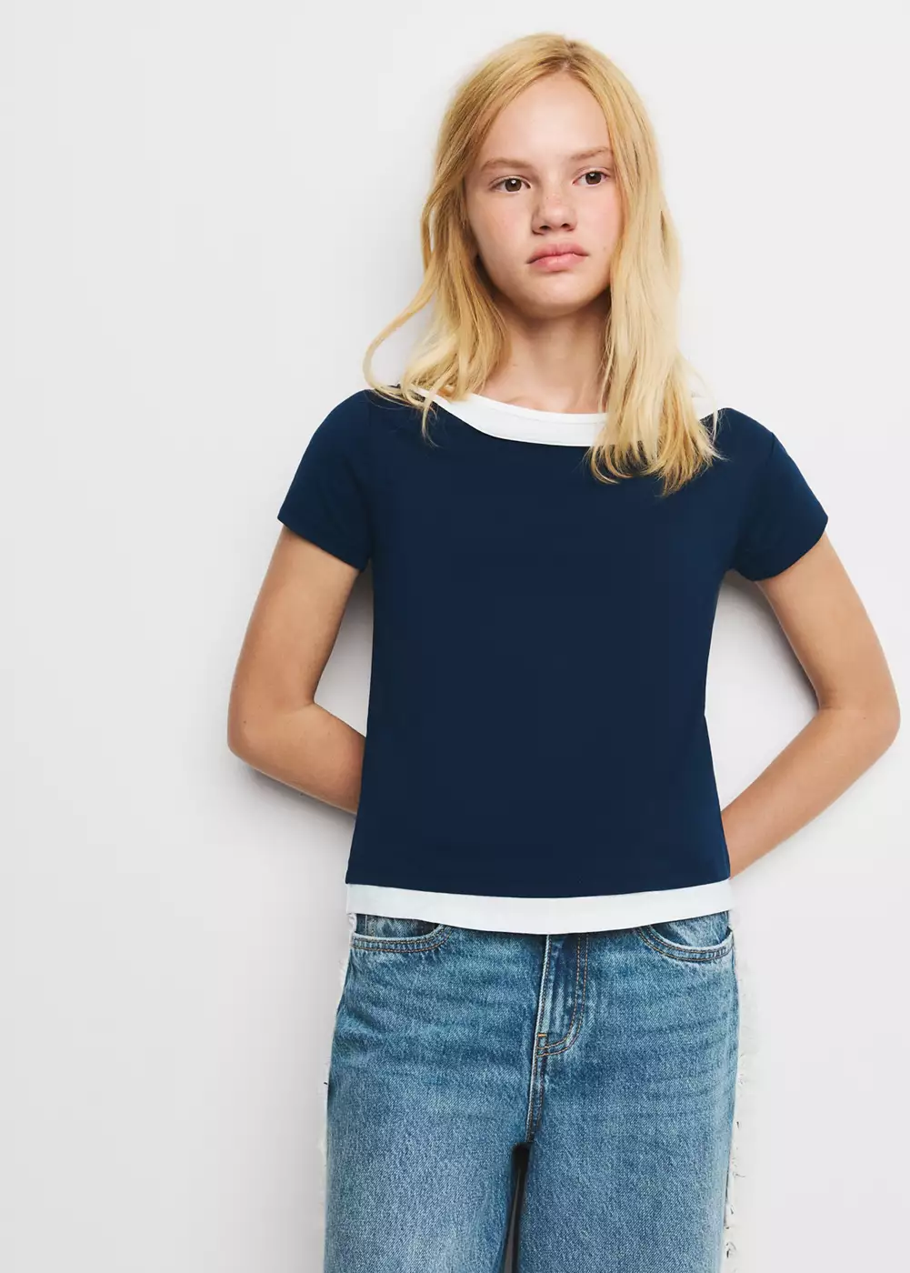 T-shirt coton double, MANGO KIDS