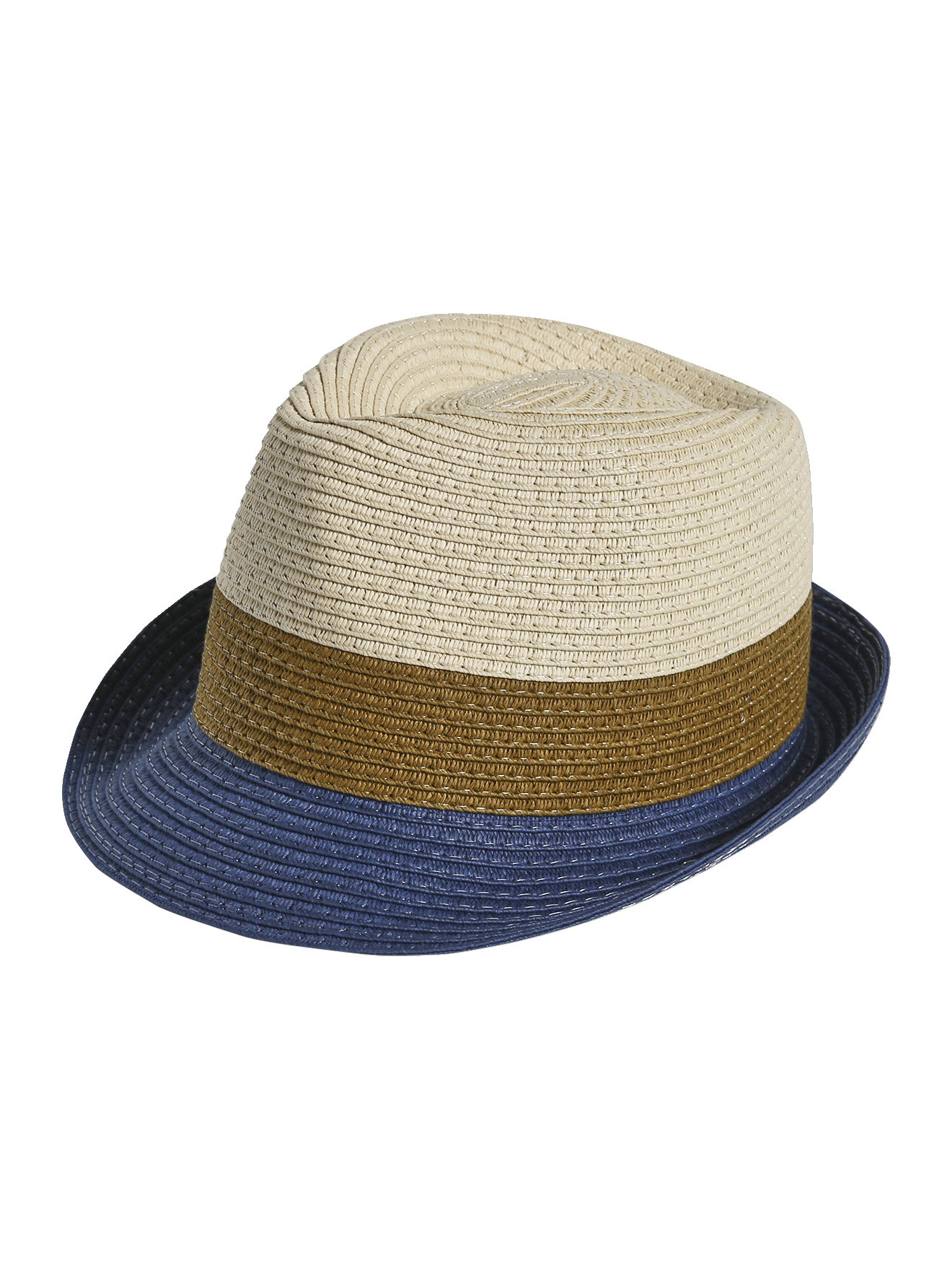 Chapeau esprit panama tricolore aspect paille, VERTBAUDET