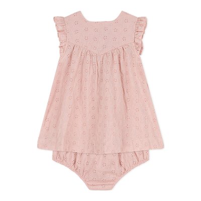 Cotton Broderie Anglaise Dress/Bloomers Outfit PETIT BATEAU