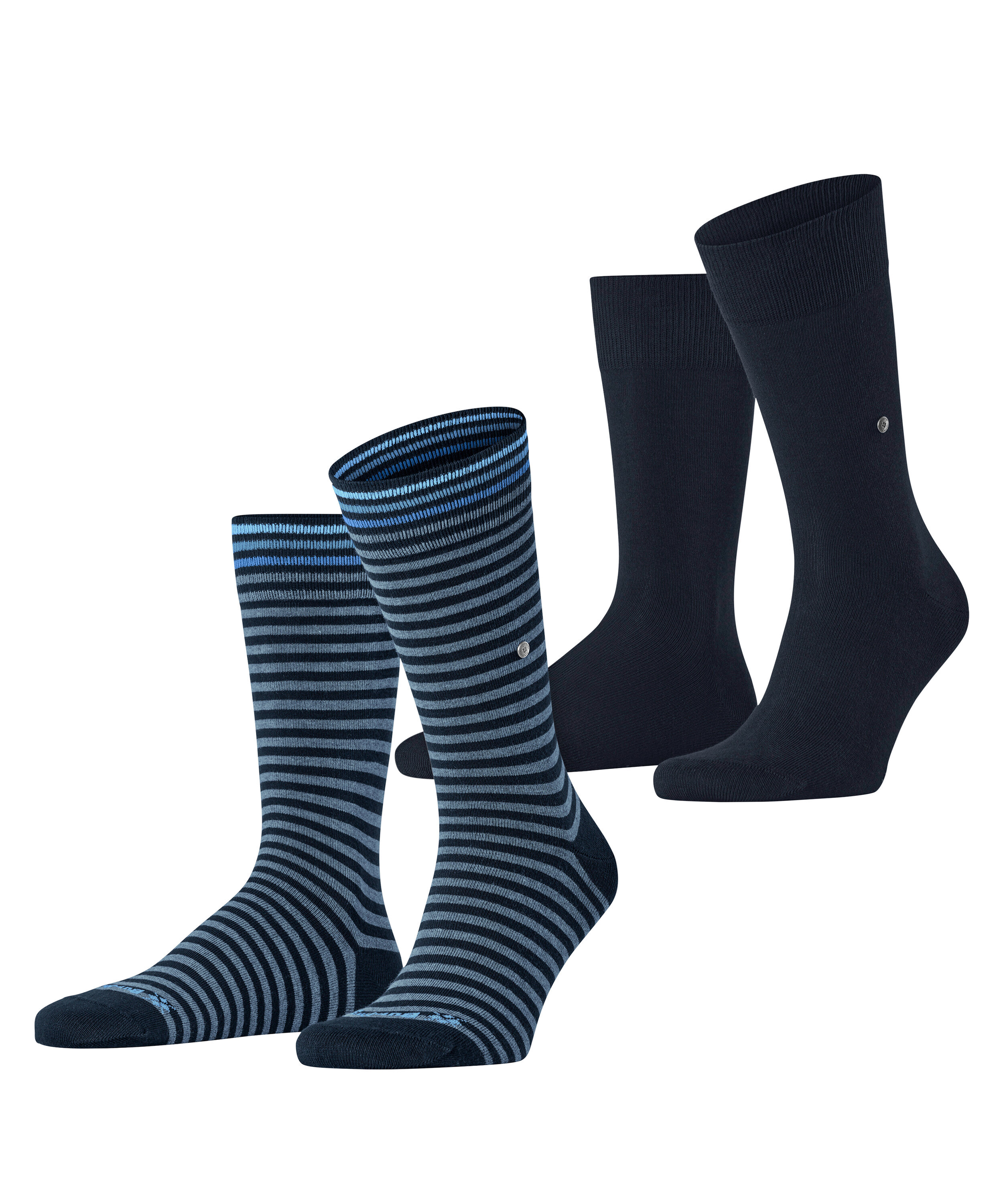 Chaussettes Everyday Stripe 2-Pack Opaque, BURLINGTON